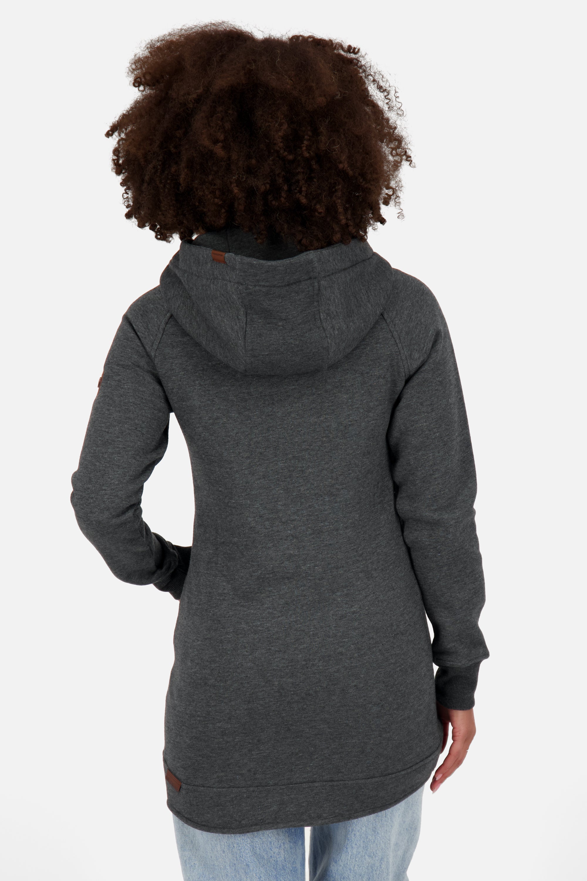 Komfortable Damen-Sweatjacke mit Kapuze MaryAK A Schwarz