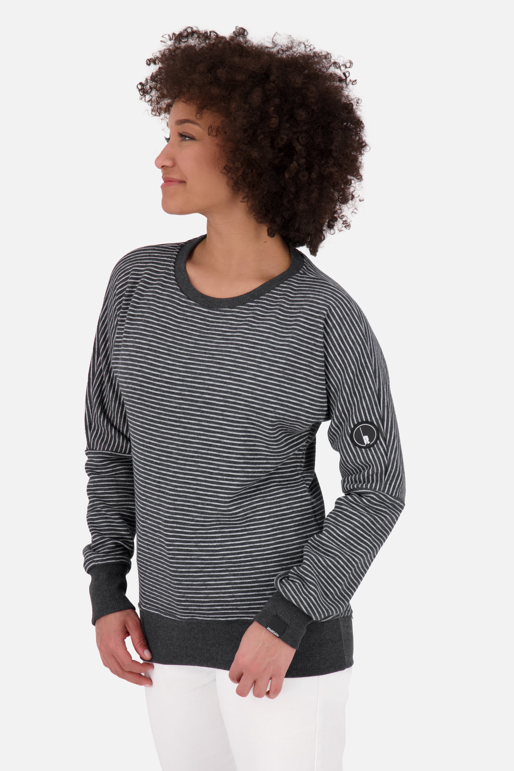 DarlaAK Z Sweatshirt Damen mit Streifen Schwarz