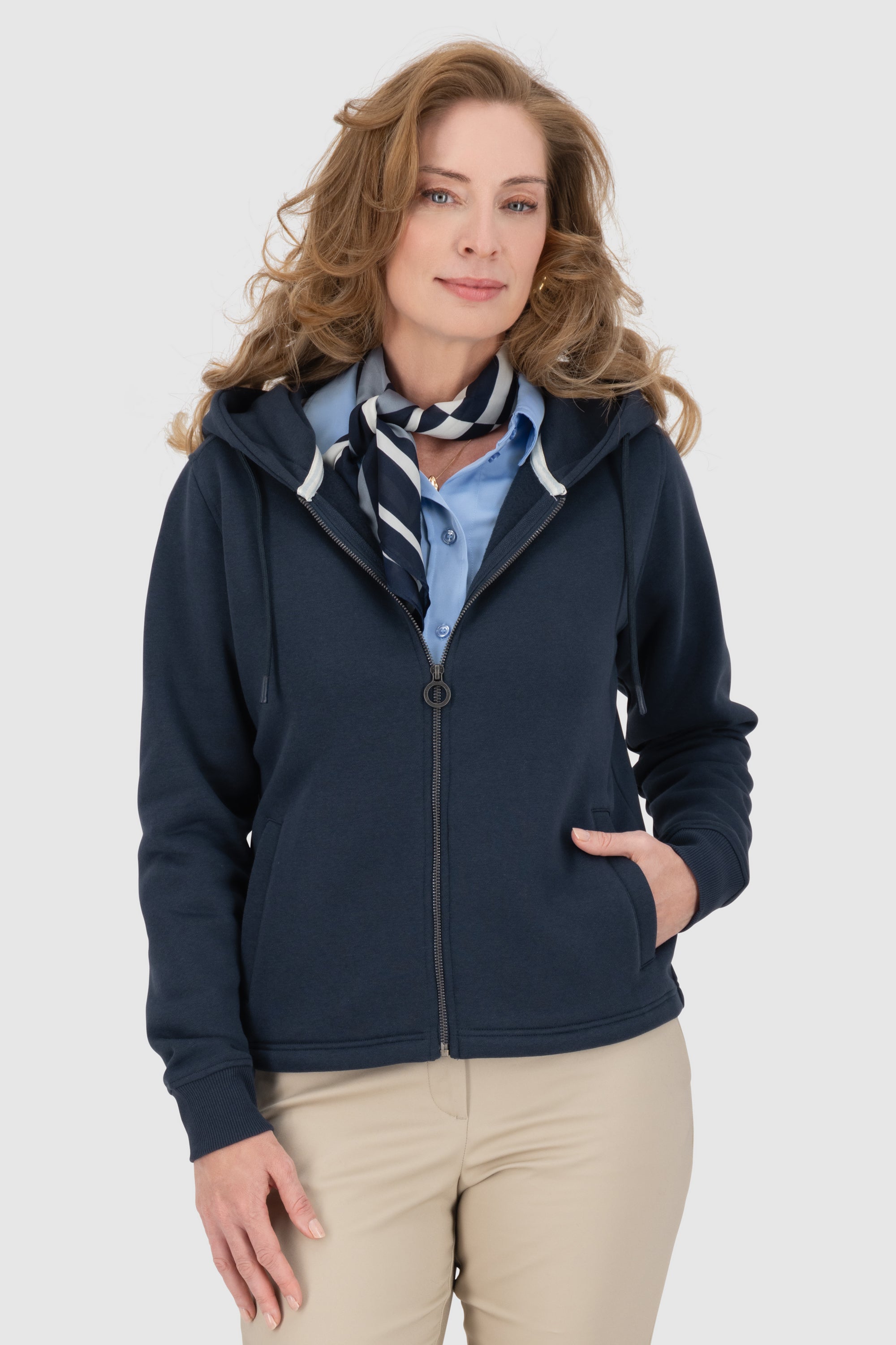 FredaAK A Hooded Sweat Jacket Dunkelblau