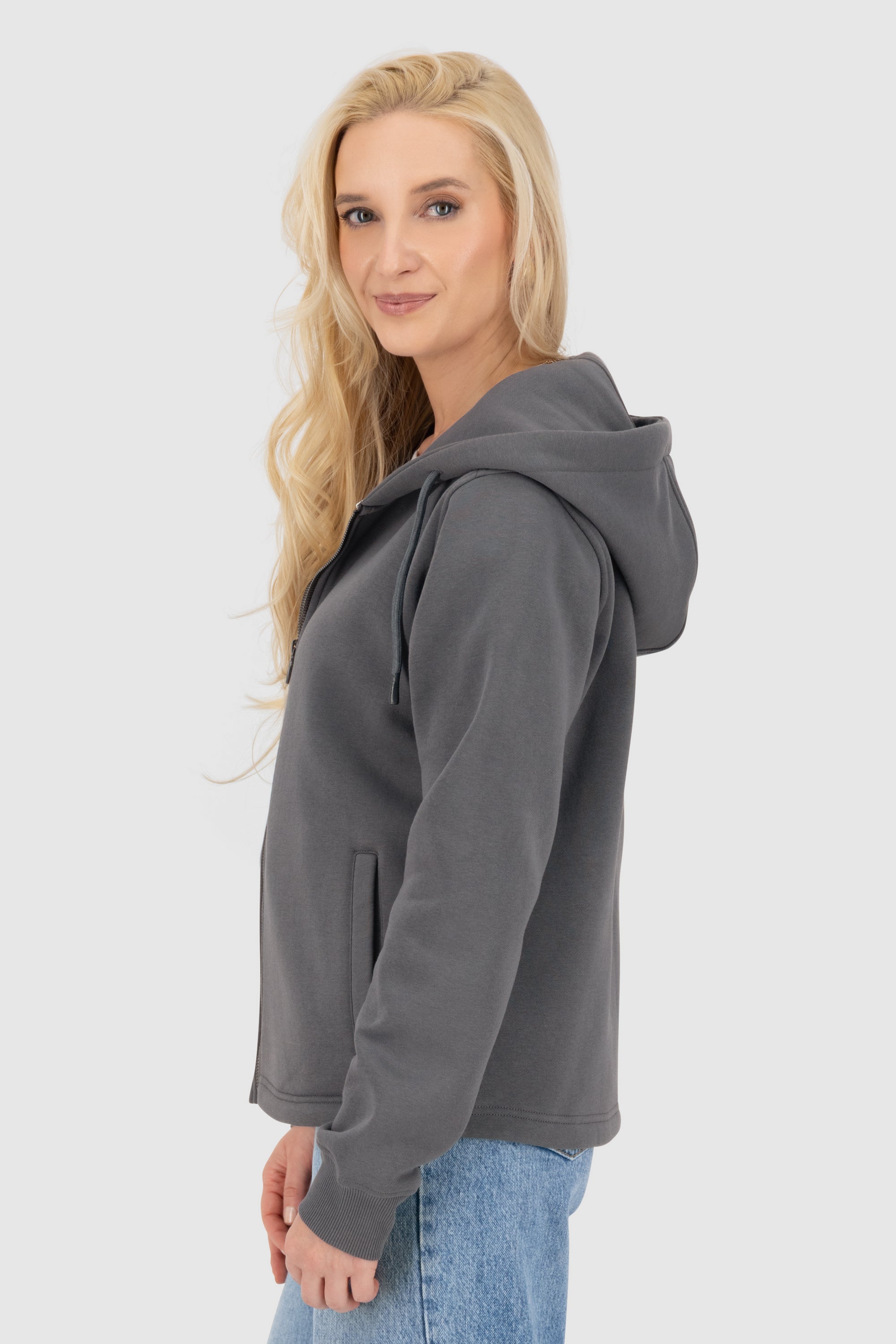 FredaAK A Hooded Sweat Jacket Grau
