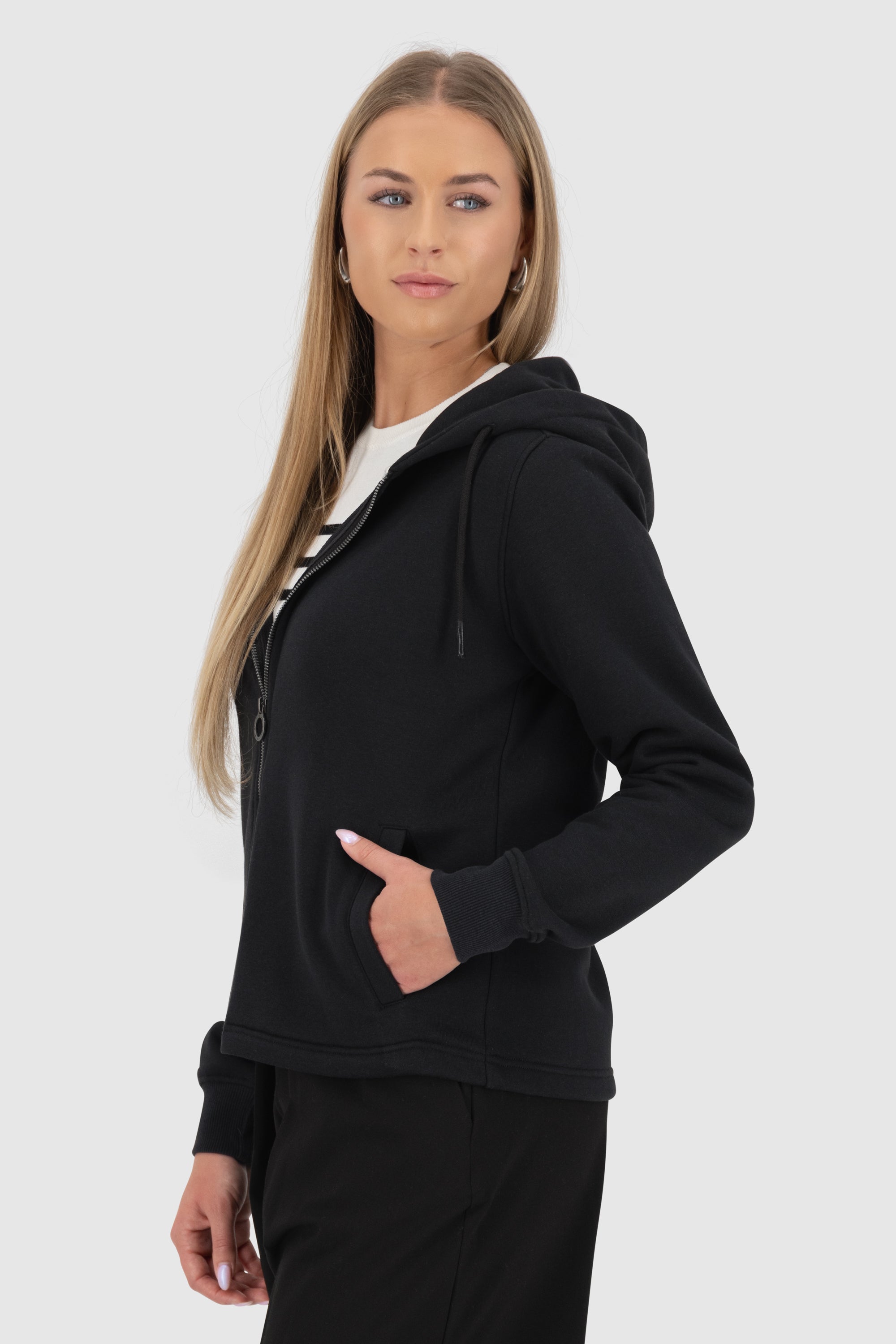 FredaAK A Hooded Sweat Jacket Schwarz