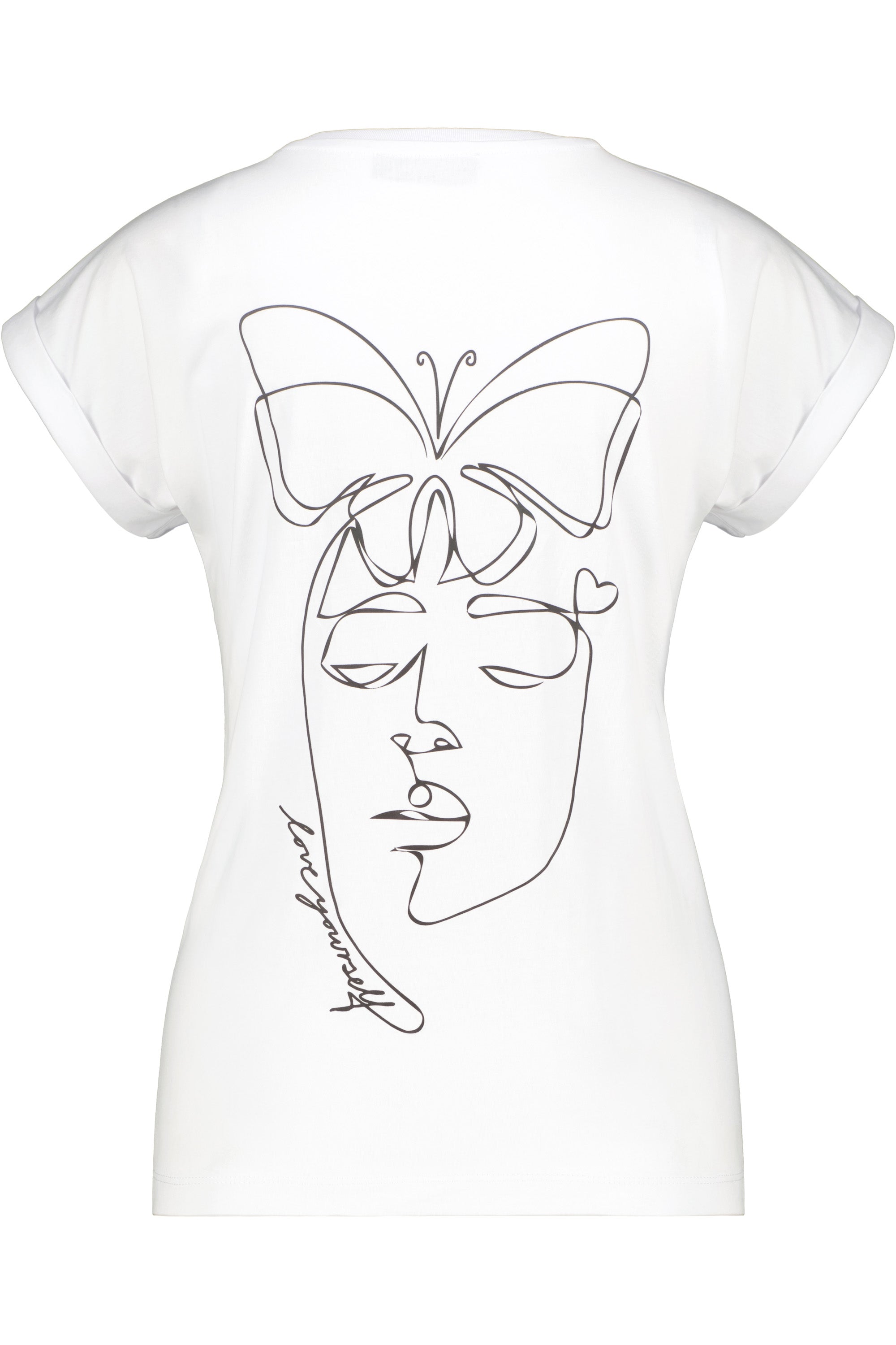 DineAK Shirt Butterfly Face Weiß