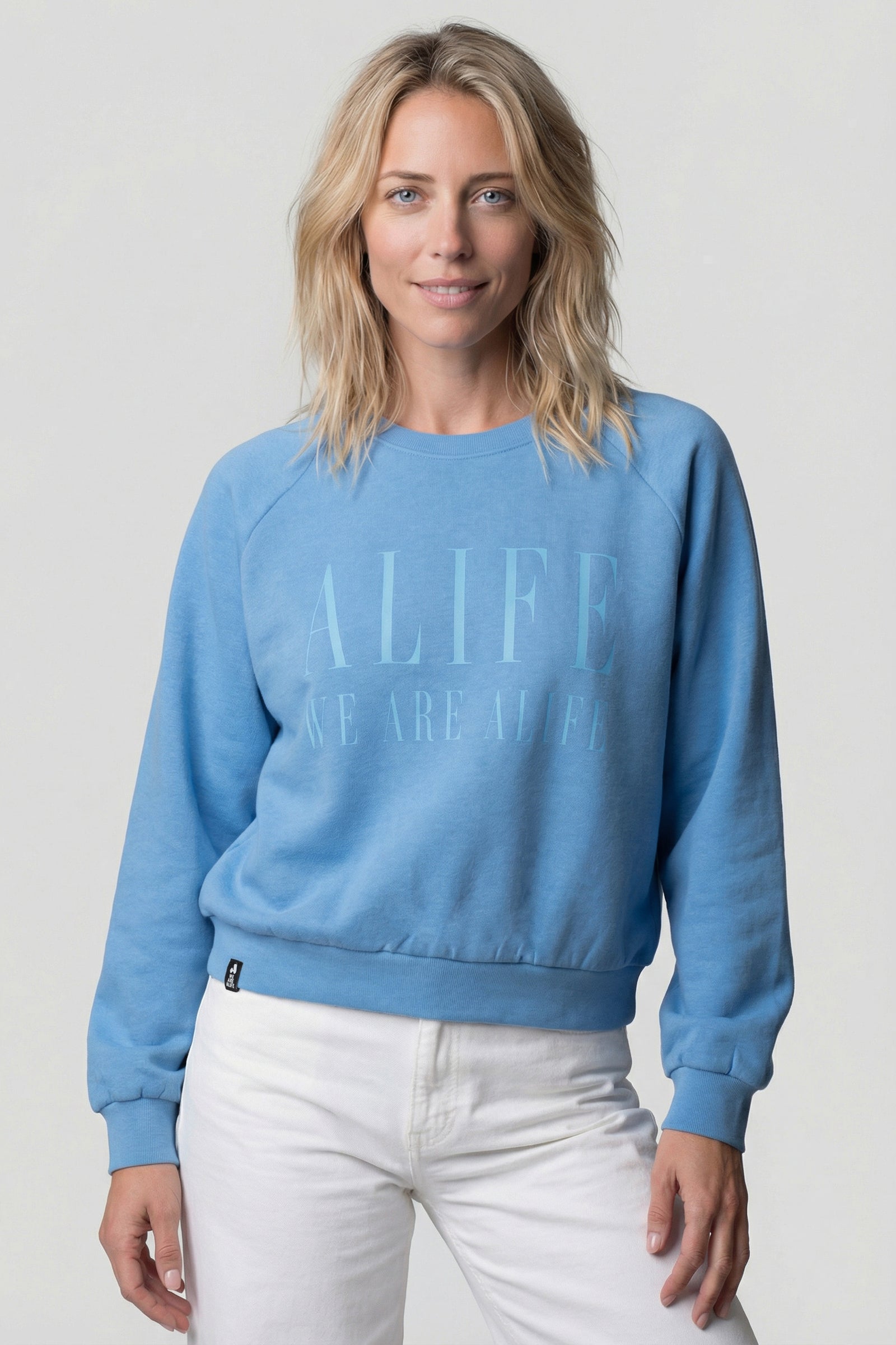 ThyraAK P Oversize Sweatshirt Alife Lettering Blau