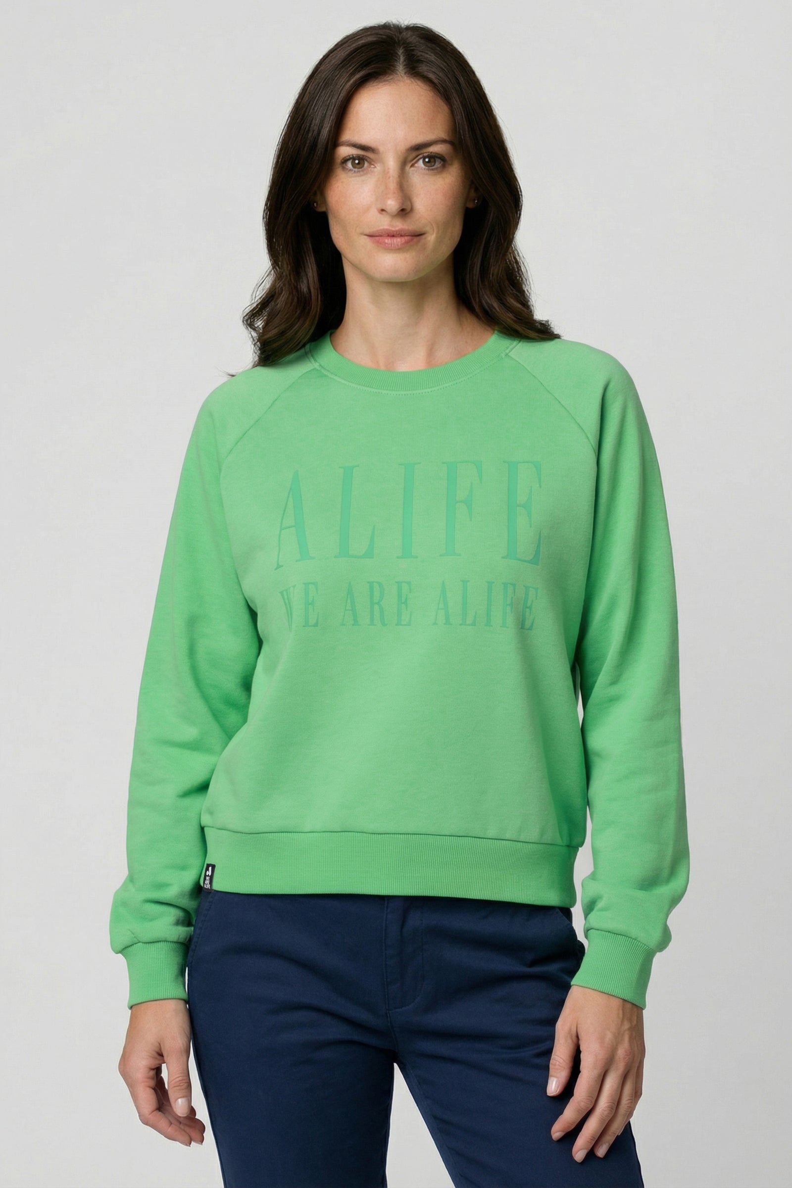 ThyraAK P Oversize Sweatshirt Alife Lettering Grün