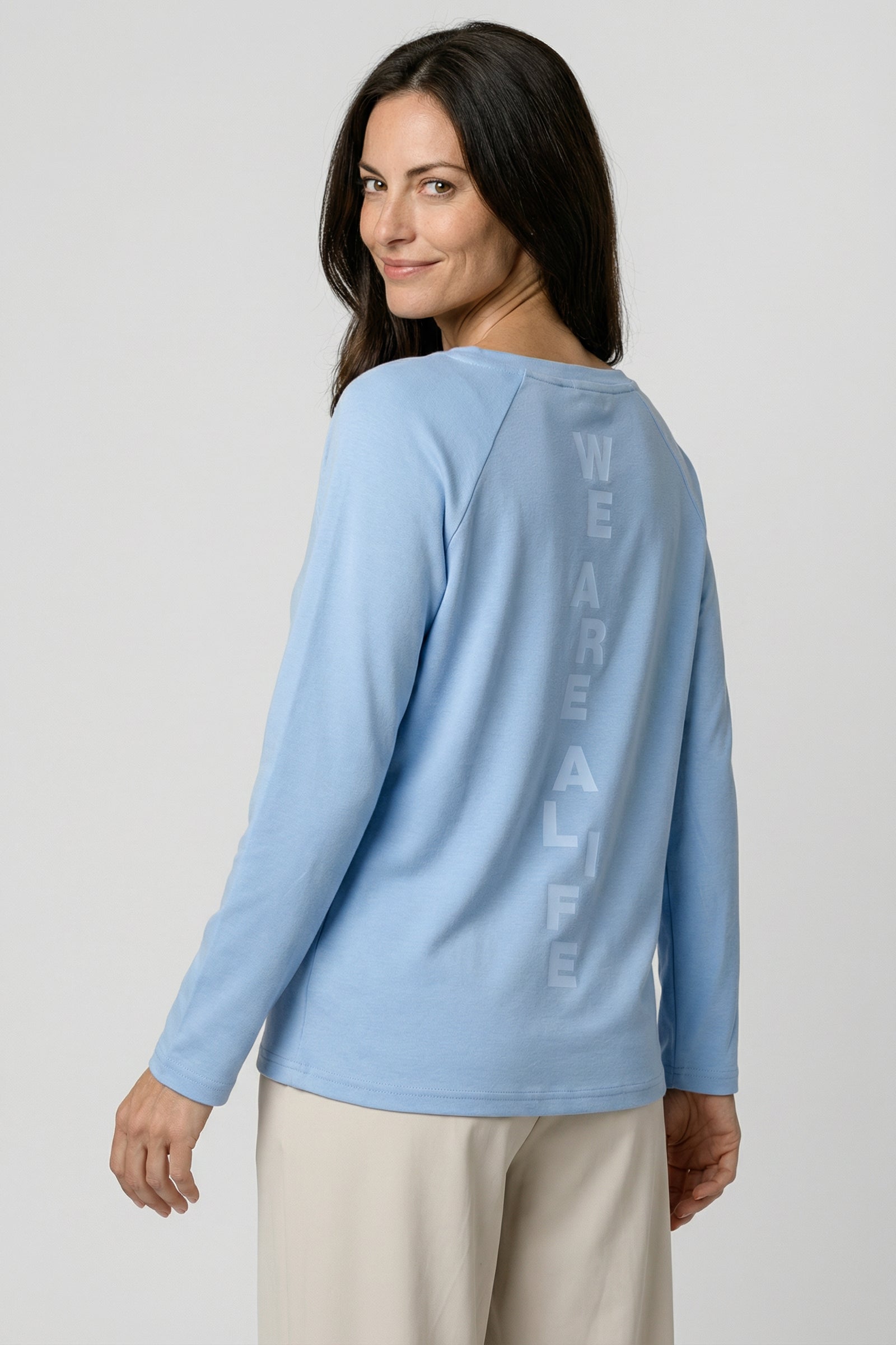 GaiaAK P Longsleeve We are Alife vertical Hellblau