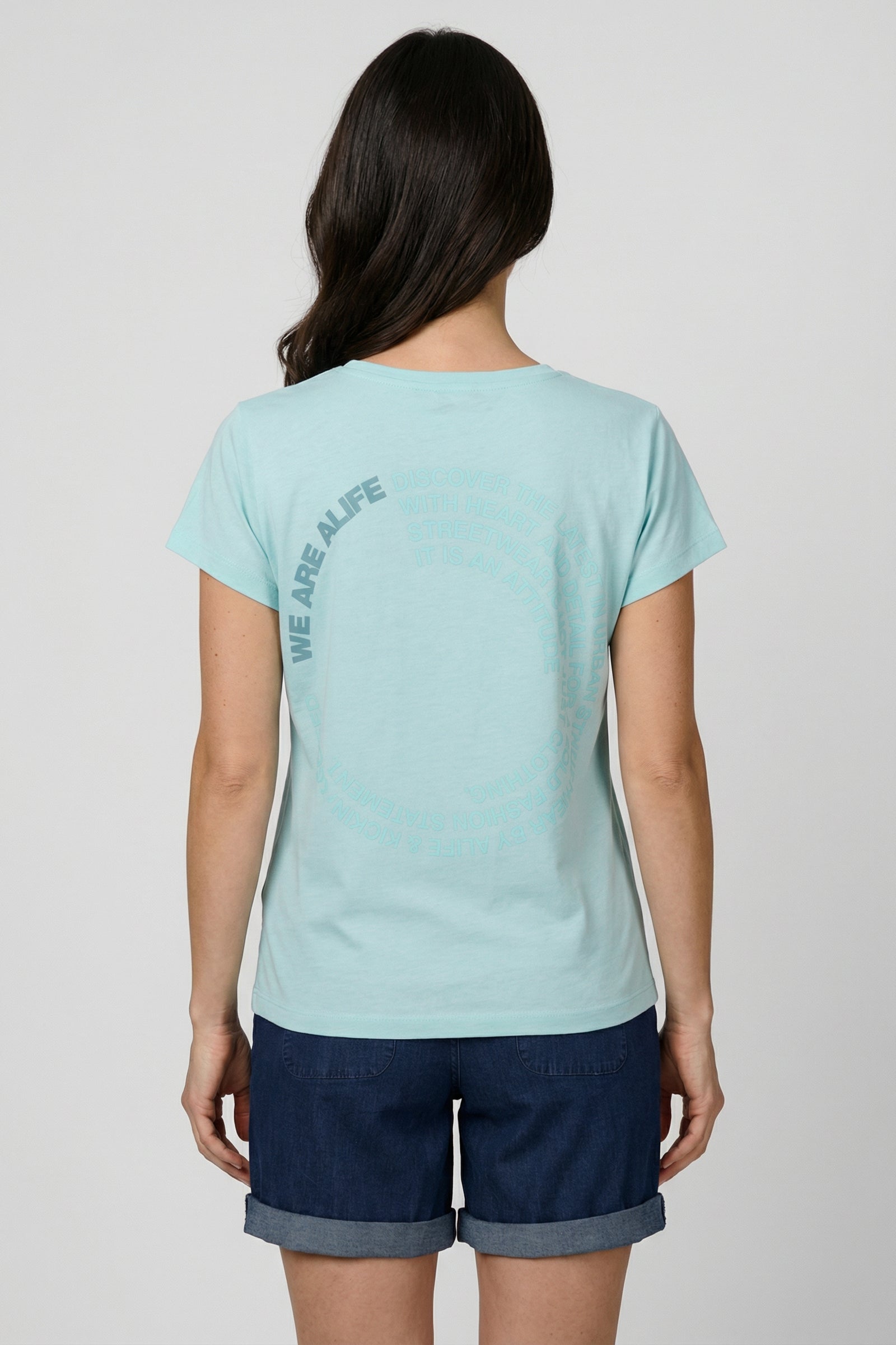 SofiaAK P Shirt Streetwear Circle Hellblau