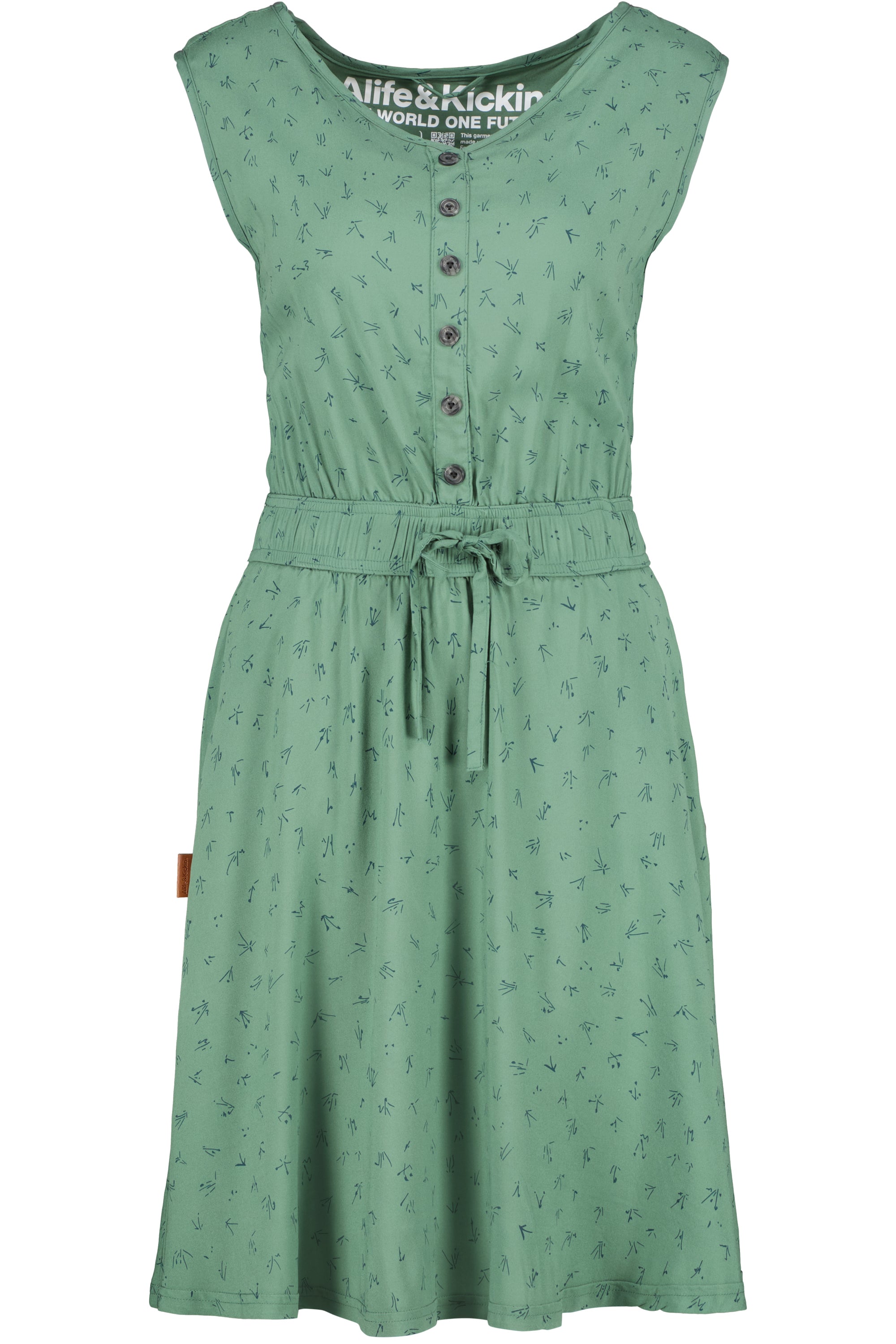 Trendiges Damenkleid ScarlettAK für einen femininen Look im Sommer Grün