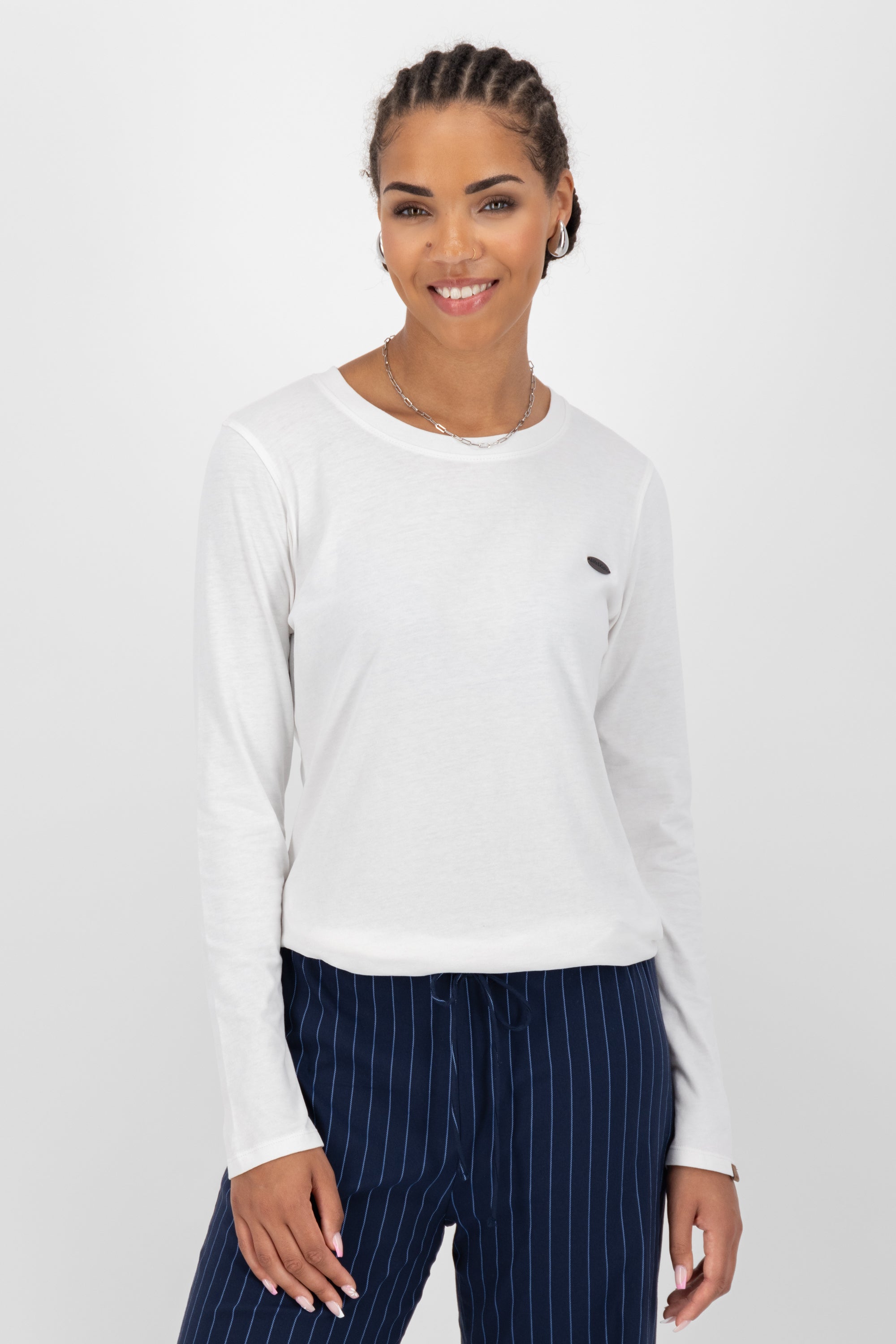 Sportlich feminin - Damen Longsleeve LeaAK A Weiß