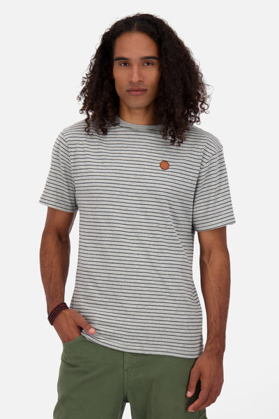 T-Shirt Herren NicAK Z mit Streifenmuster Grau