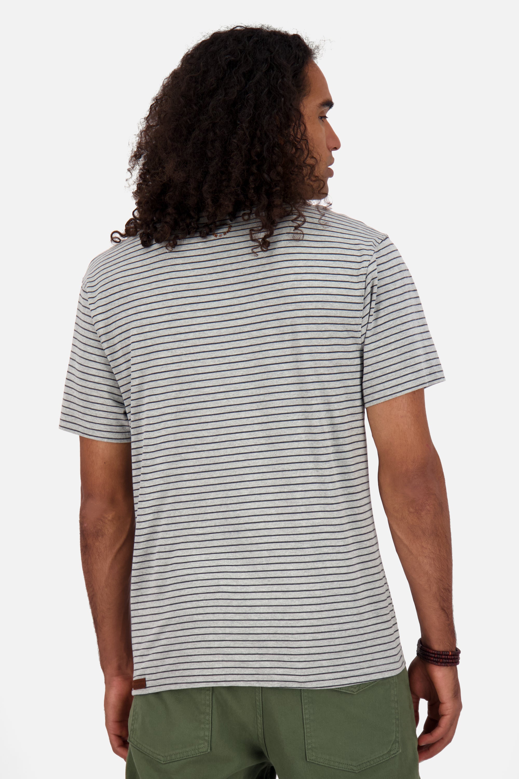 T-Shirt Herren NicAK Z mit Streifenmuster Grau