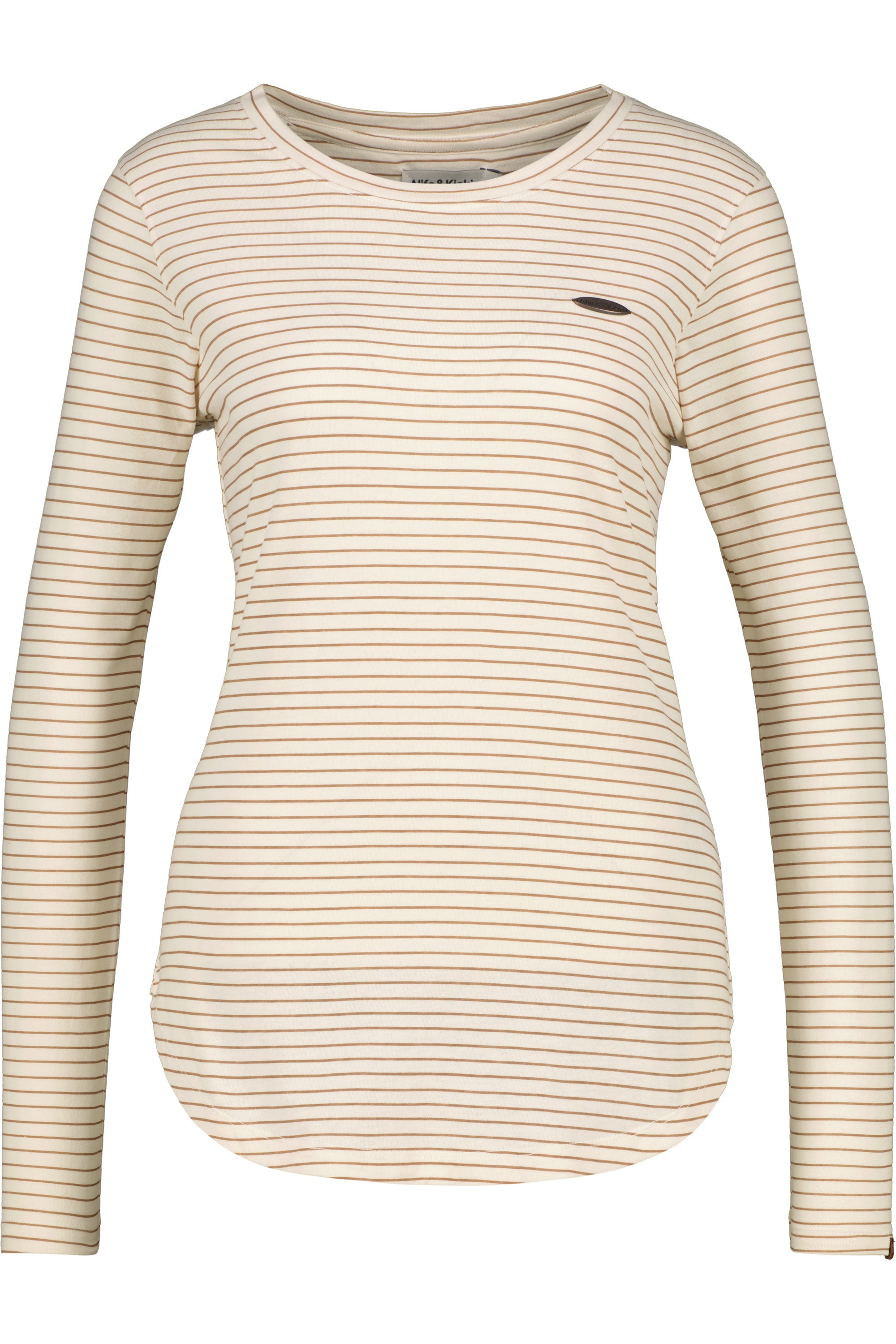 LeaAK Z Longsleeve - Streifen-Look für modebewusste Frauen Beige