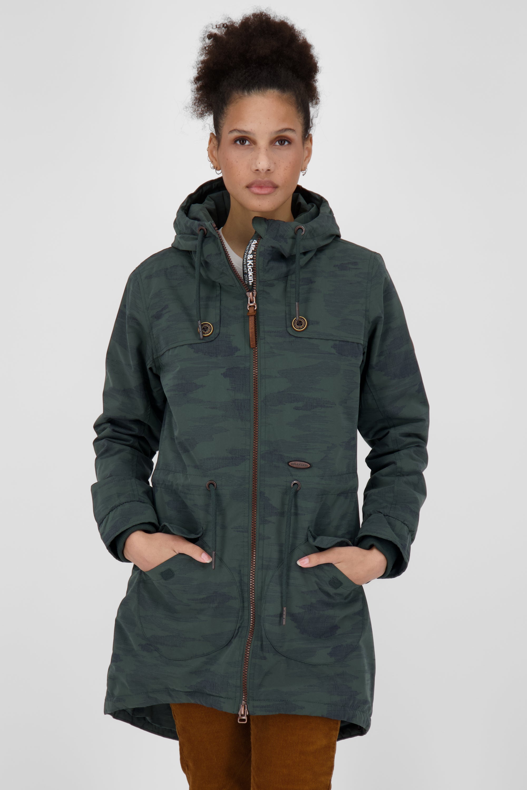 Alife and Kickin CharlotteAK B - Stylische Damenjacke mit figurbetonter Passform Dunkelgrün