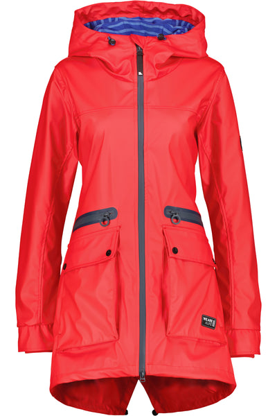 AudreyAK Regenjacke für Damen - Modisch und funktional Rot