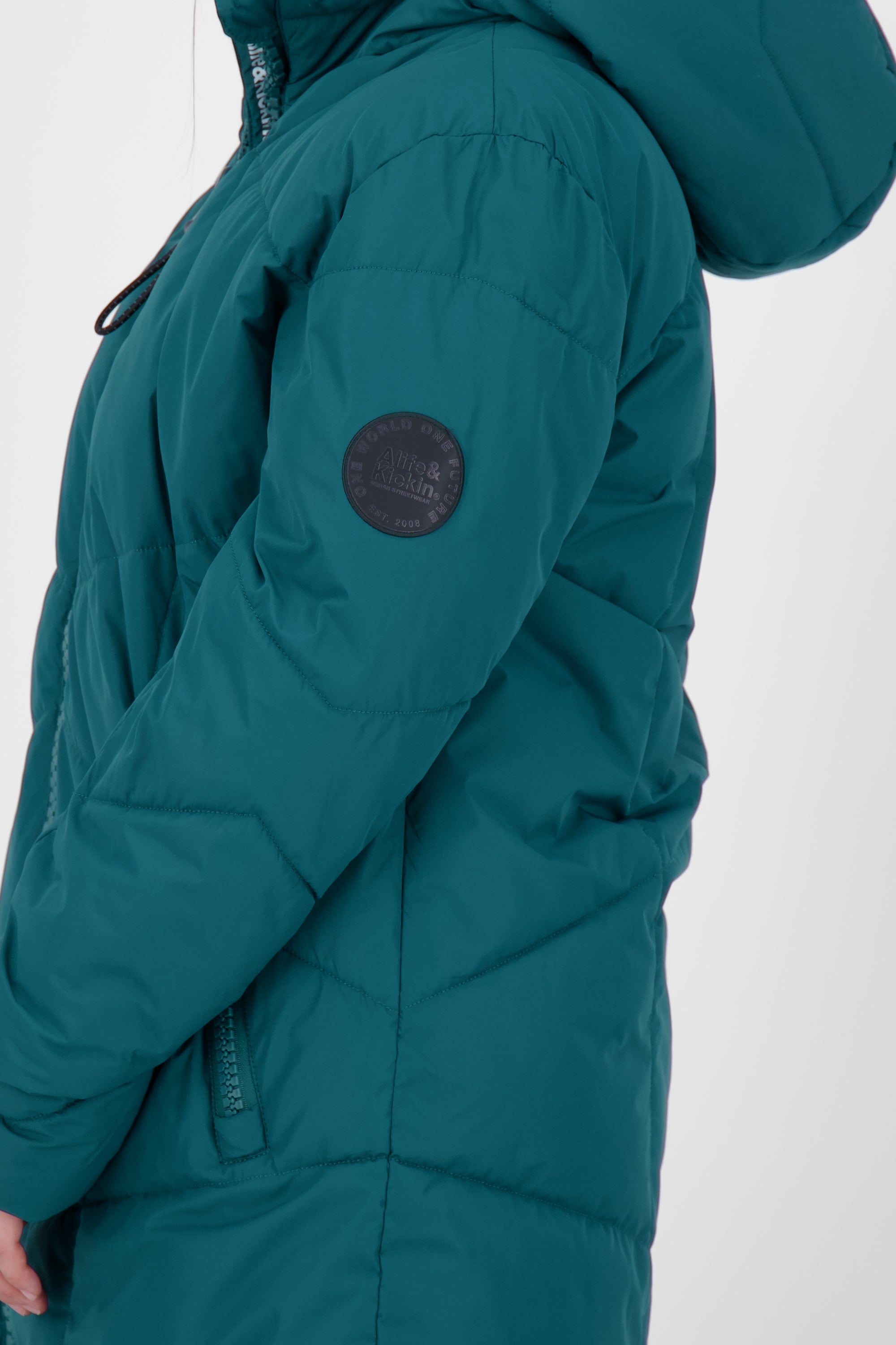 KasiaAK A - Moderne Steppjacke für Damen von Alife and Kickin Dunkelgrün