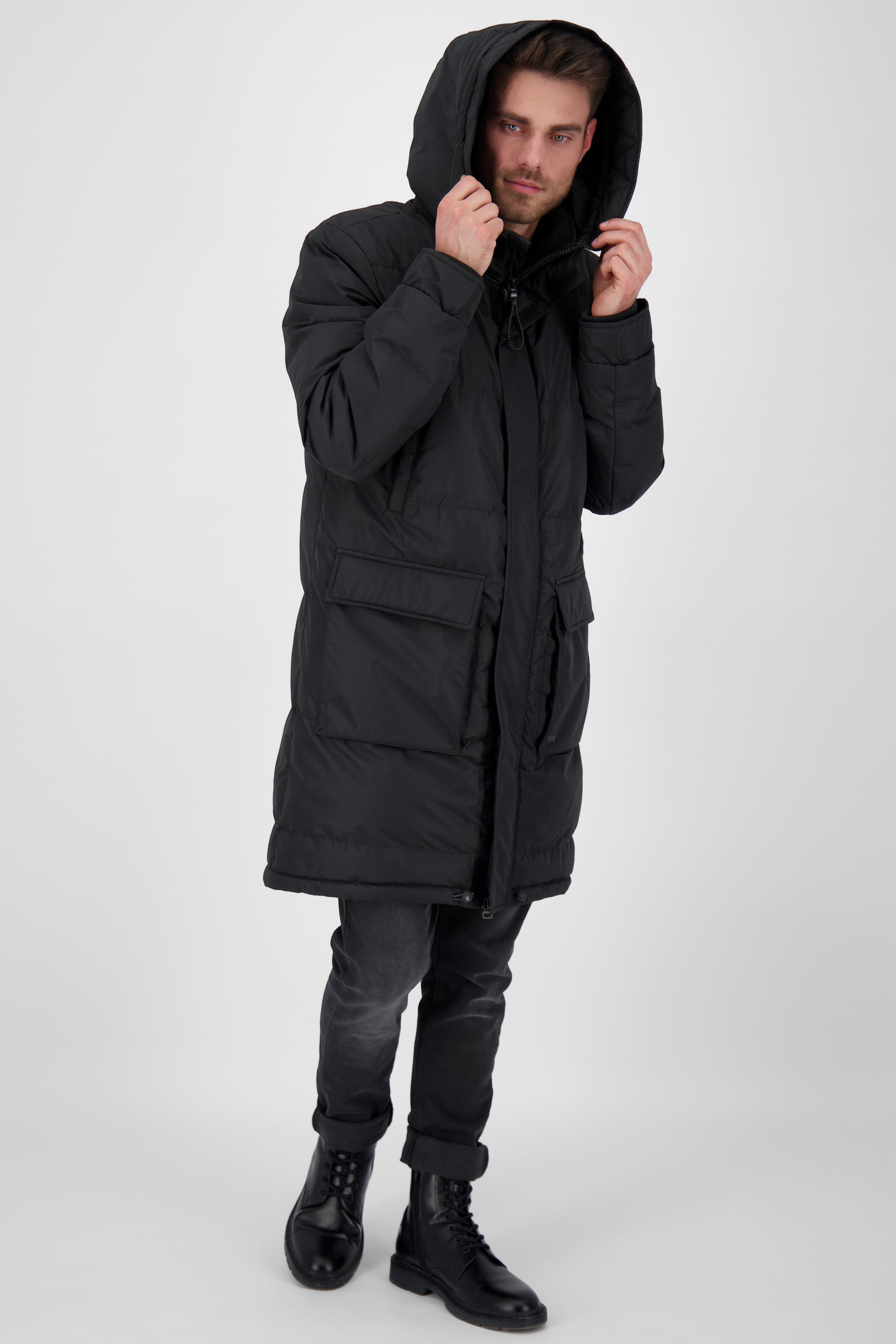 Trendiger Wintermantel BlakeAK A für Herren von Alife and Kickin Schwarz