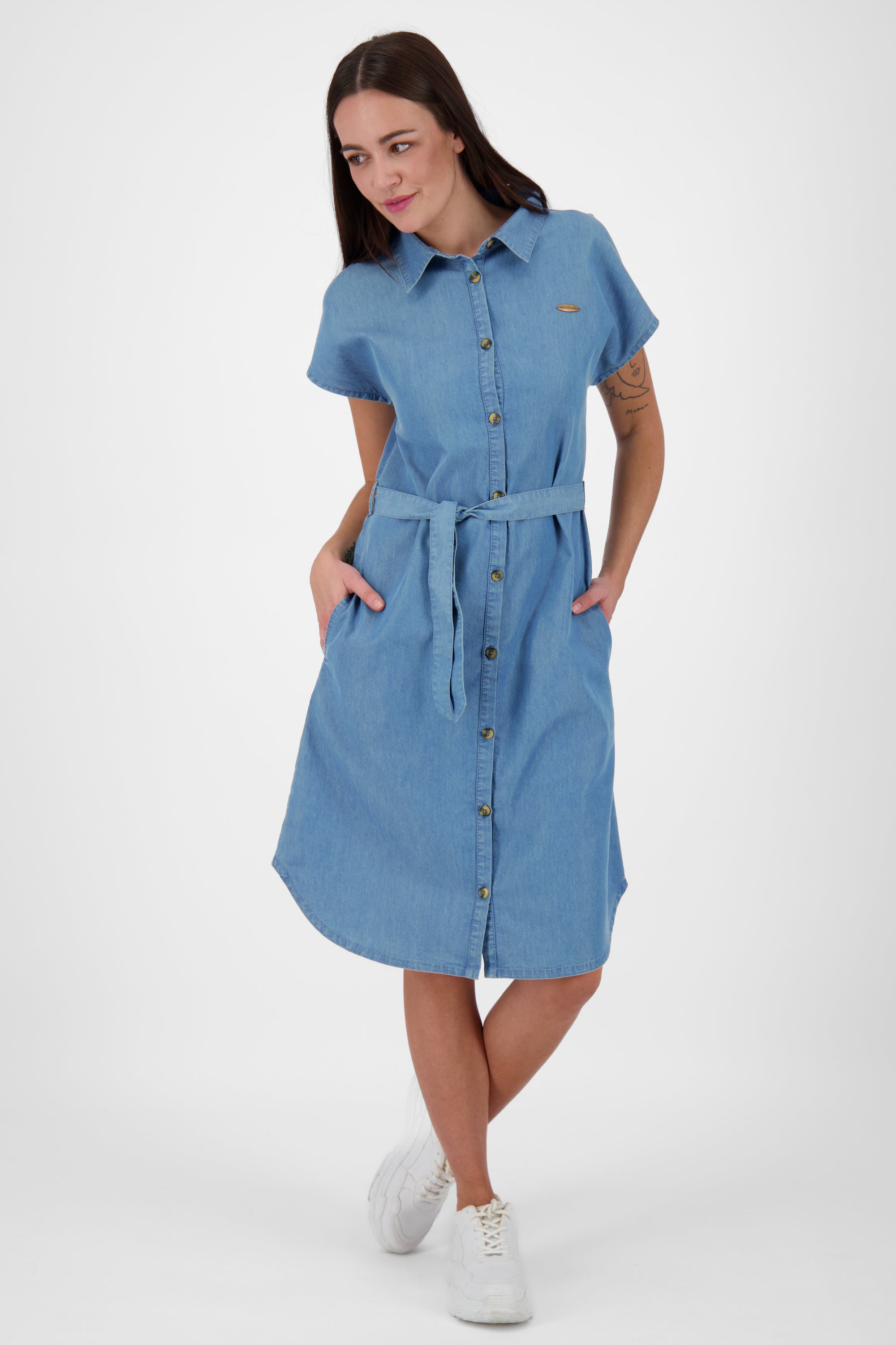 MaeveAK DNM A - Damenkleid in Denim-Optik von Alife and Kickin Hellblau