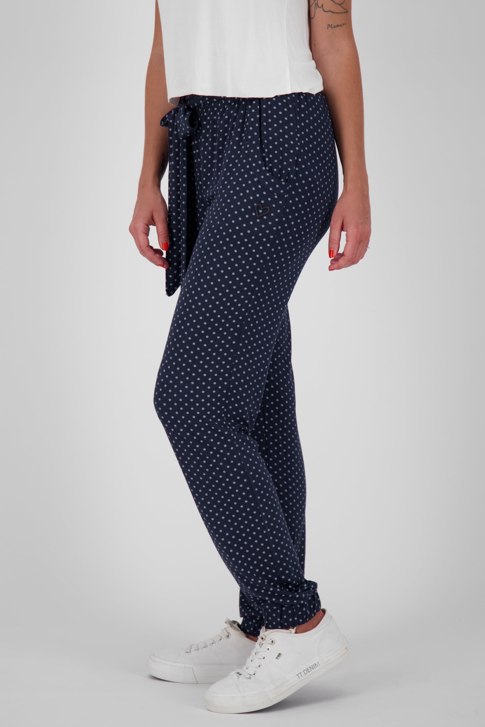 Damen Stoffhose mit Alloverprint - AliceAK B Dunkelblau