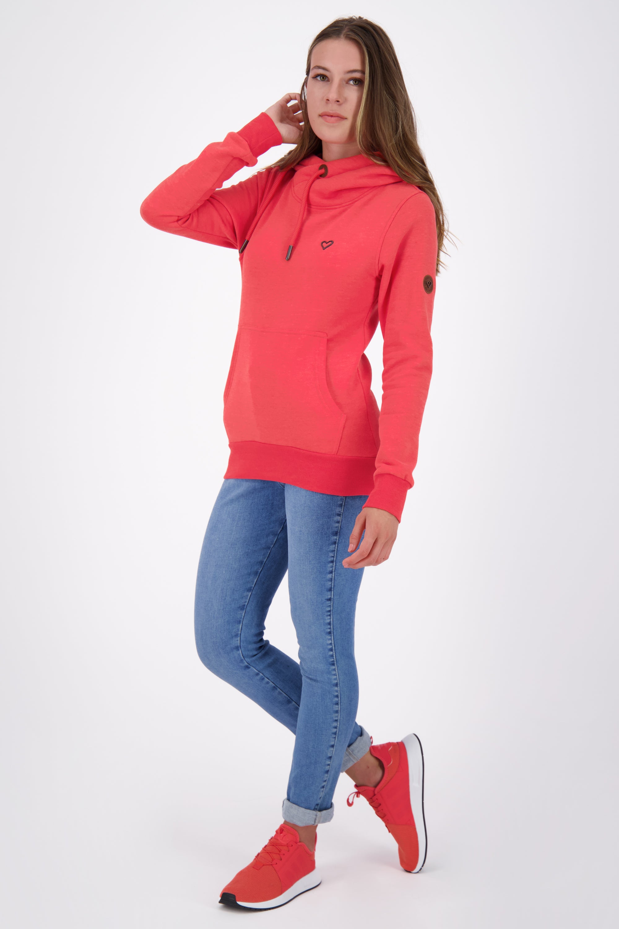 Damen Kapuzensweatshirt SarahAK A in tollen Farben Rot