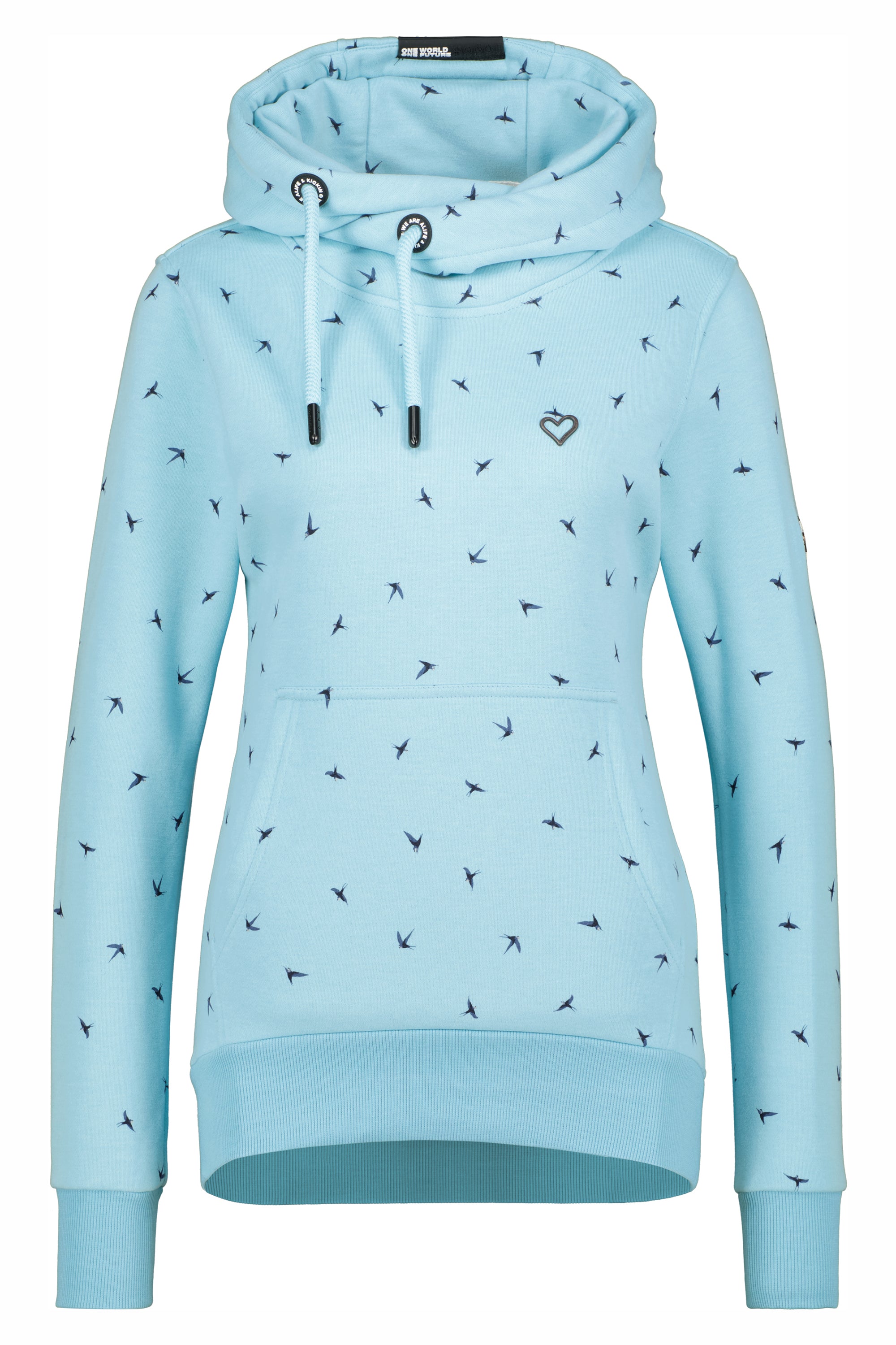 Gemustertes Highlight: Alife and Kickin SarahAK B Damen Kapuzenpullover Hellblau