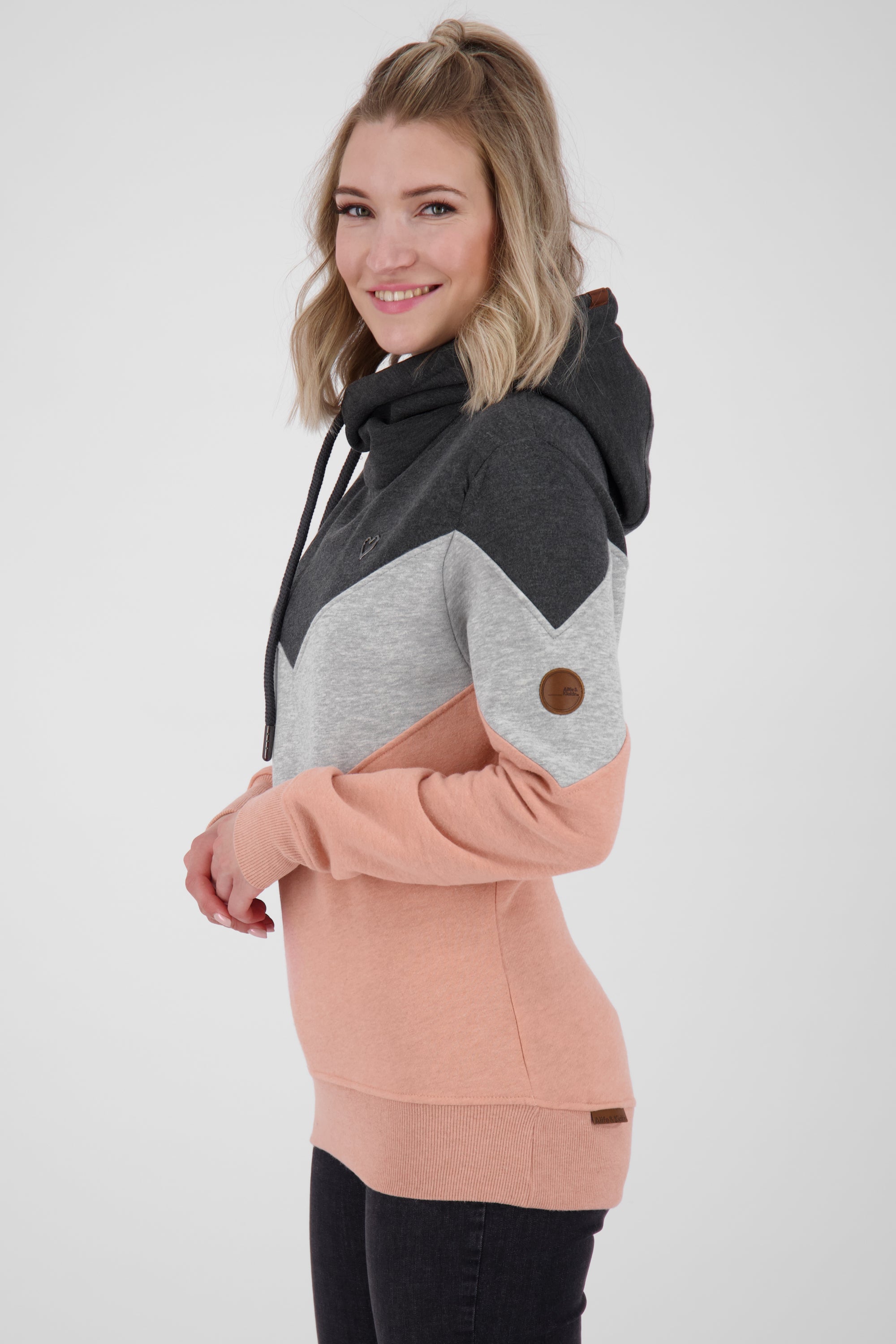 StellaAK A Hoodie Damen mit Colorblock Rosa