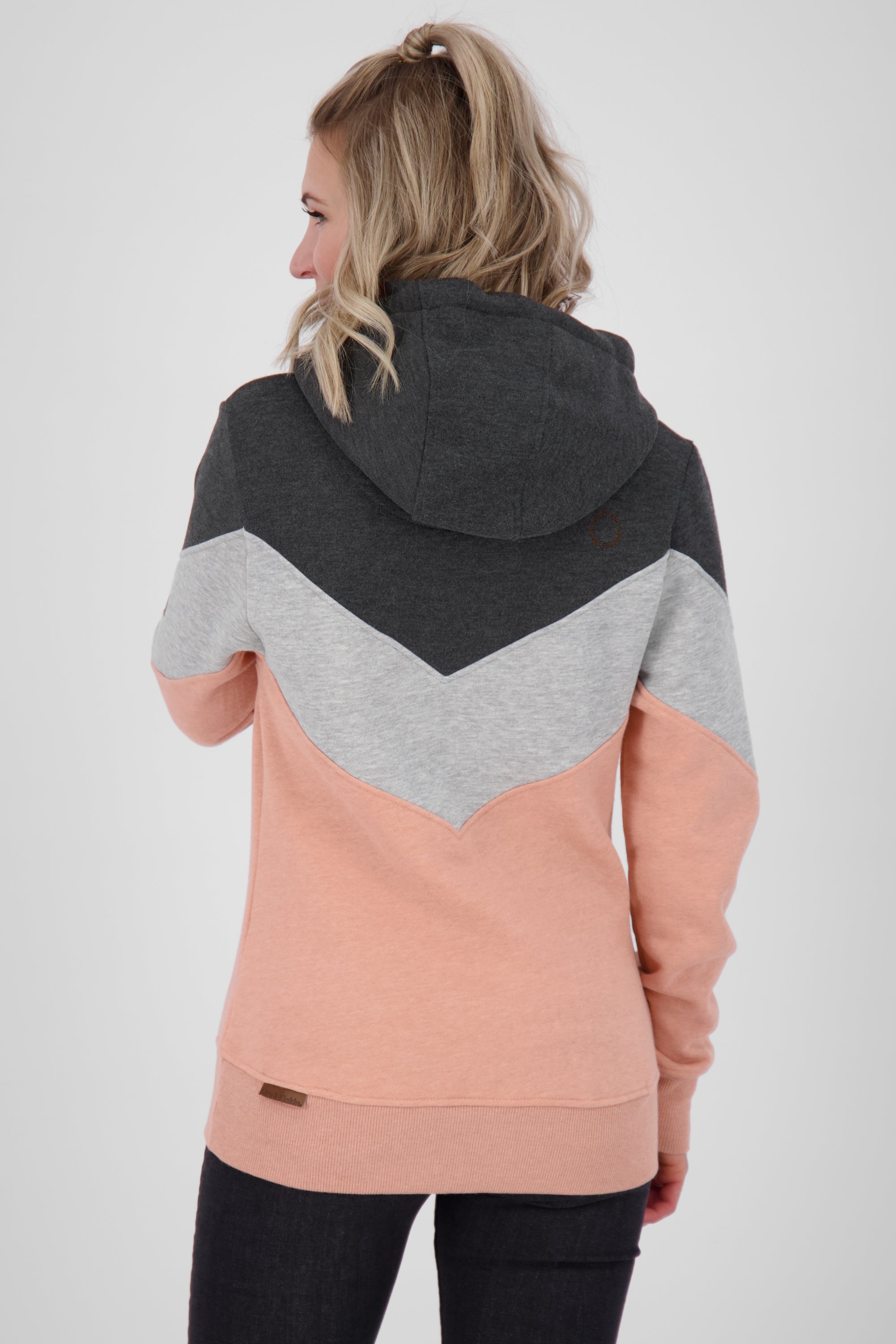 StellaAK A Hoodie Damen mit Colorblock Rosa