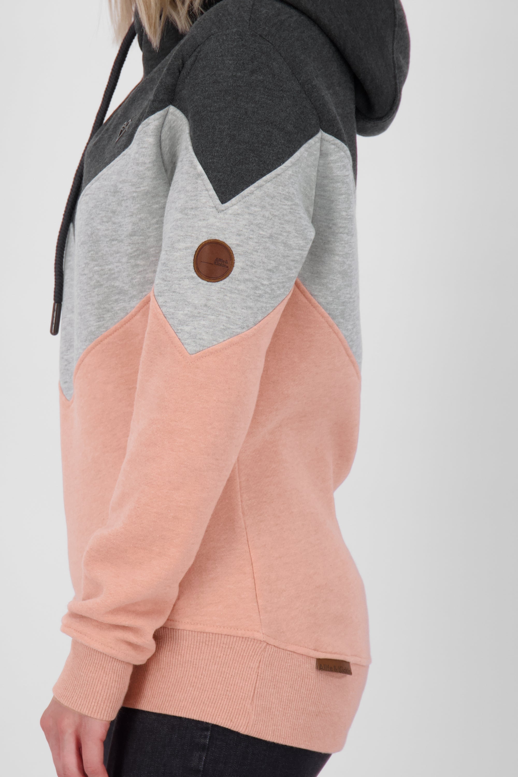 StellaAK A Hoodie Damen mit Colorblock Rosa