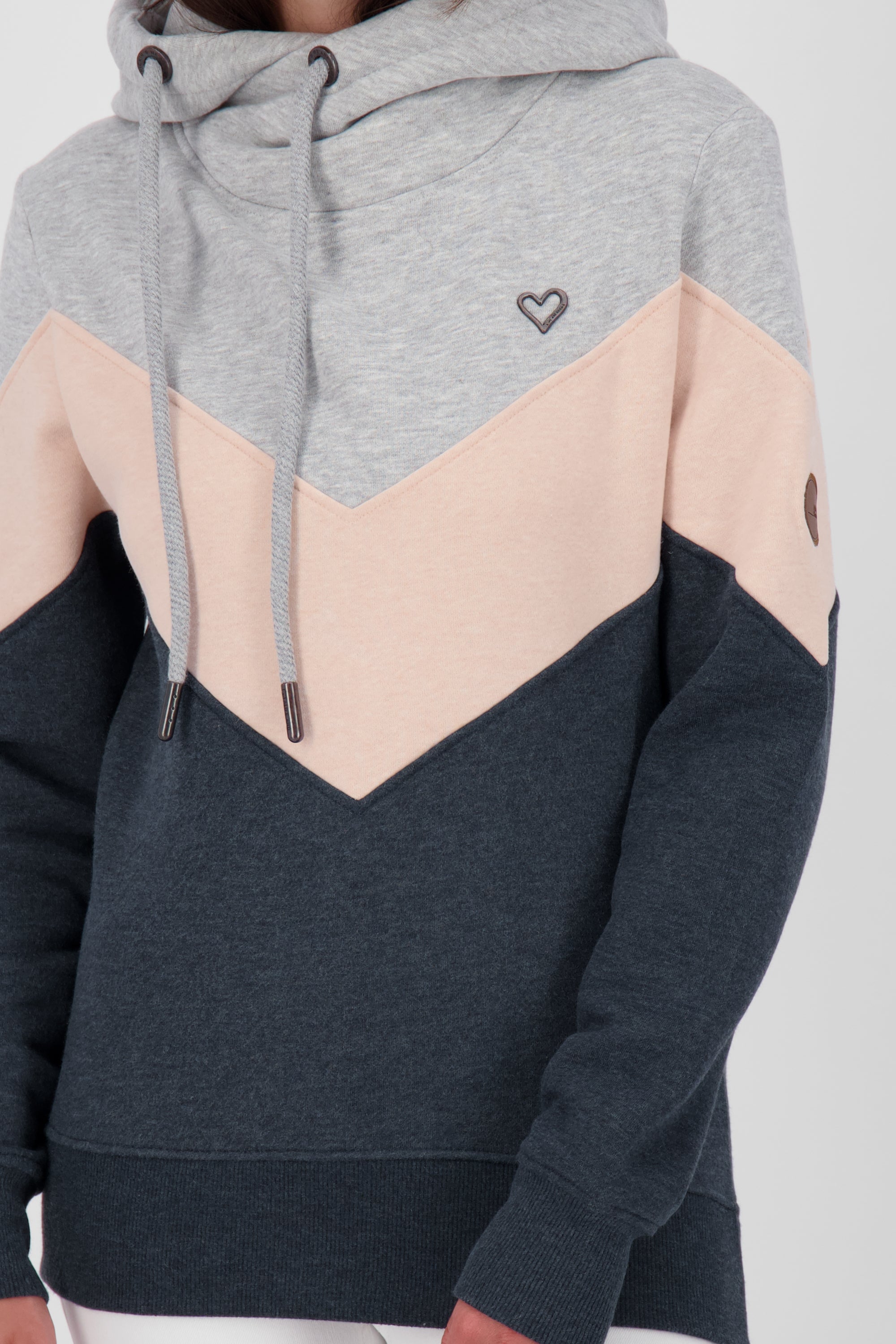 StellaAK A Hoodie Damen mit Colorblock Dunkelblau