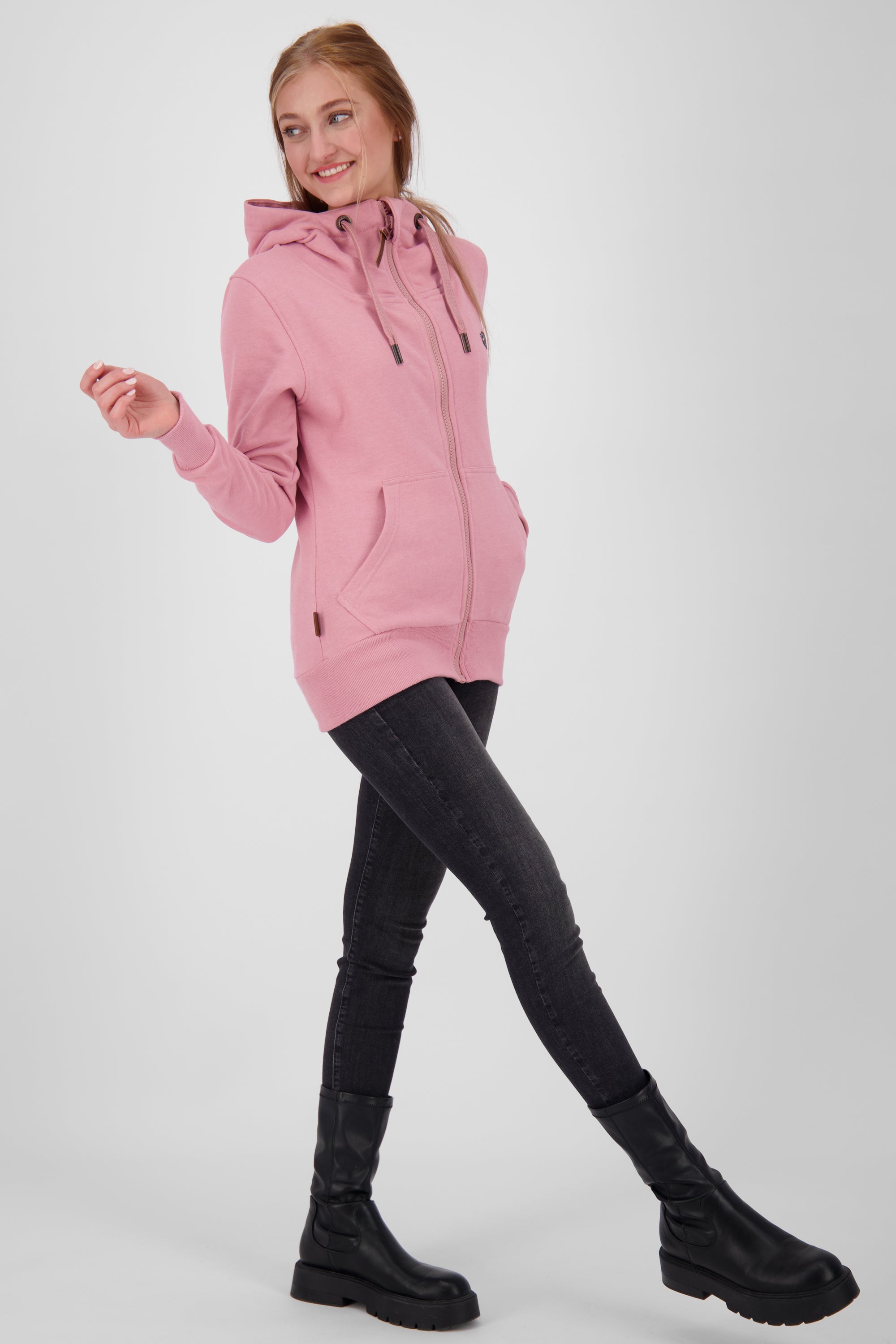 YasminAK A Hooded Sweat Jacket Rosa