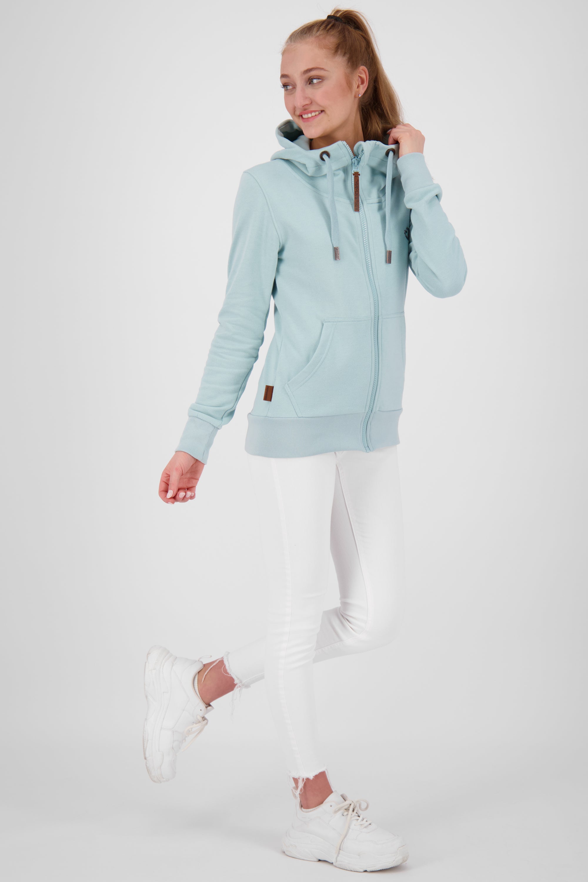 YasminAK A Hooded Sweat Jacket Hellblau