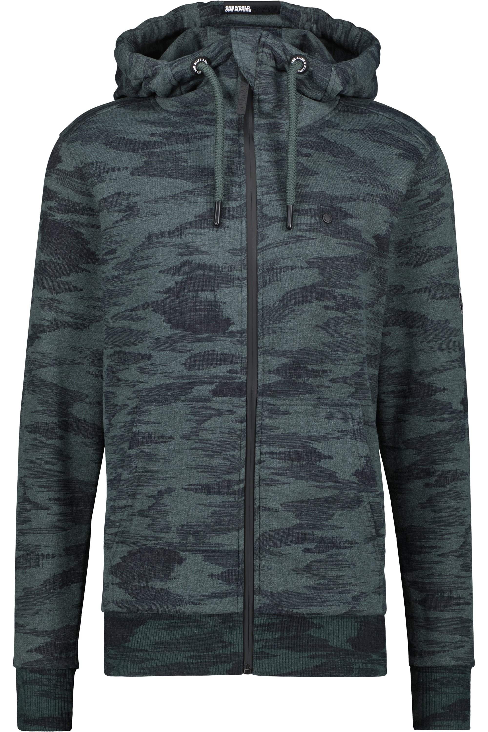 Stylische Sweatjacke TrasherAK B für coole Herren Dunkelgrün