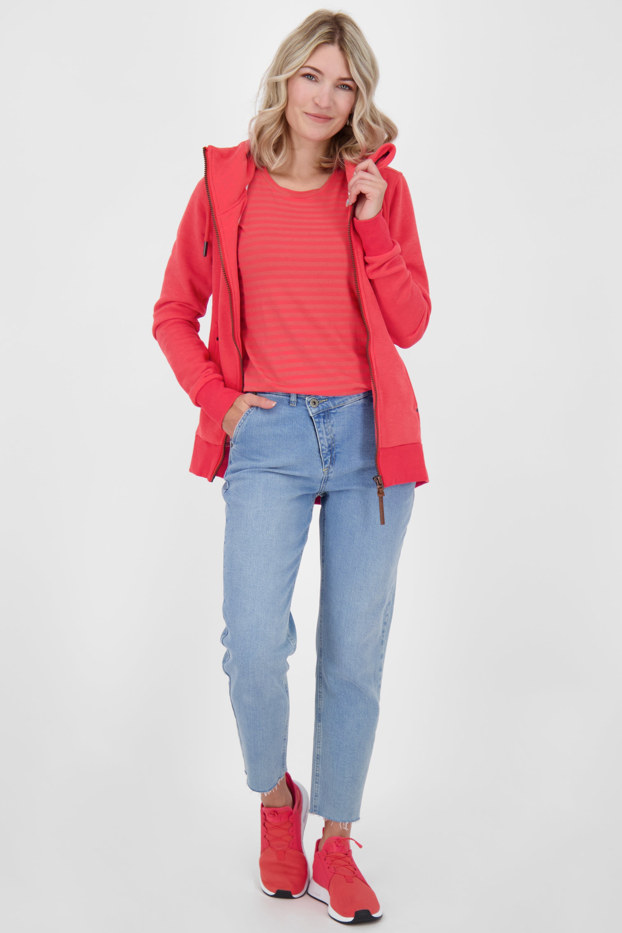 Sommerlicher Style Sweatjacke VivianAK A Damen Rot