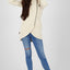 Komfortable Damen-Sweatjacke mit Kapuze MaryAK A Beige