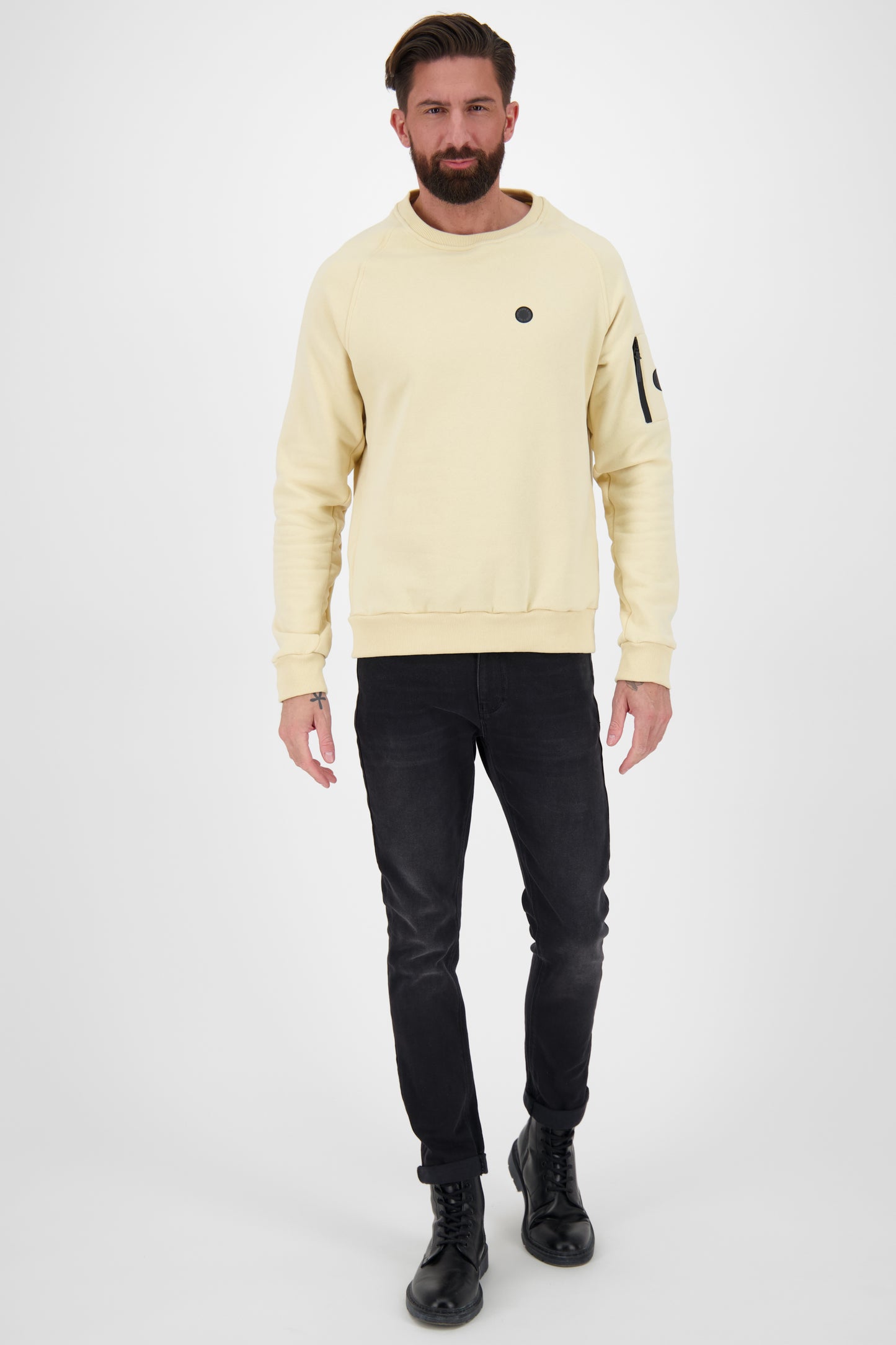 Stylischer Herrensweatpullover: VinnAK A von Alife and Kickin Beige