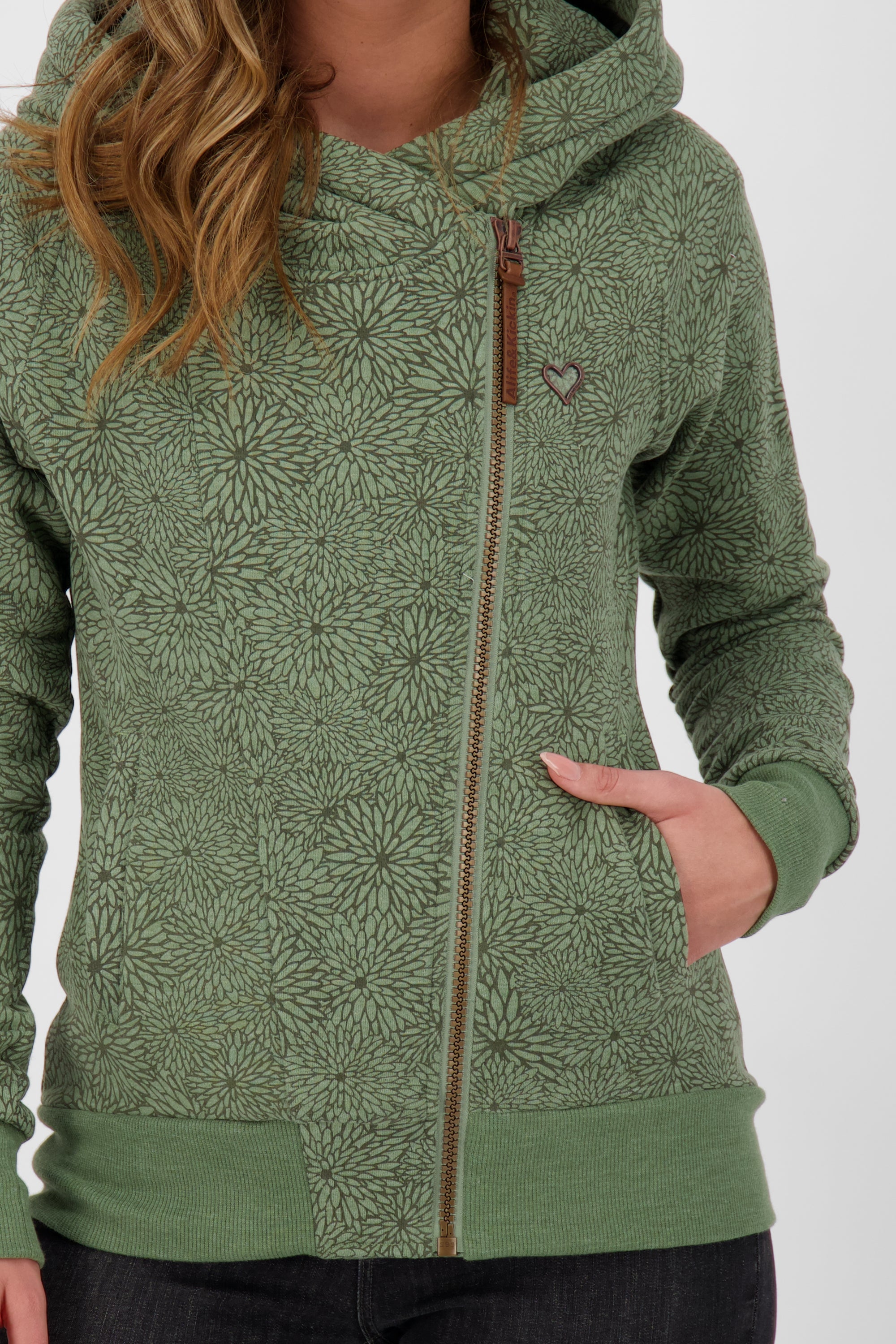 Damen Sweatjacke SnakecharmerAK: Vielseitiges Key Piece Grün