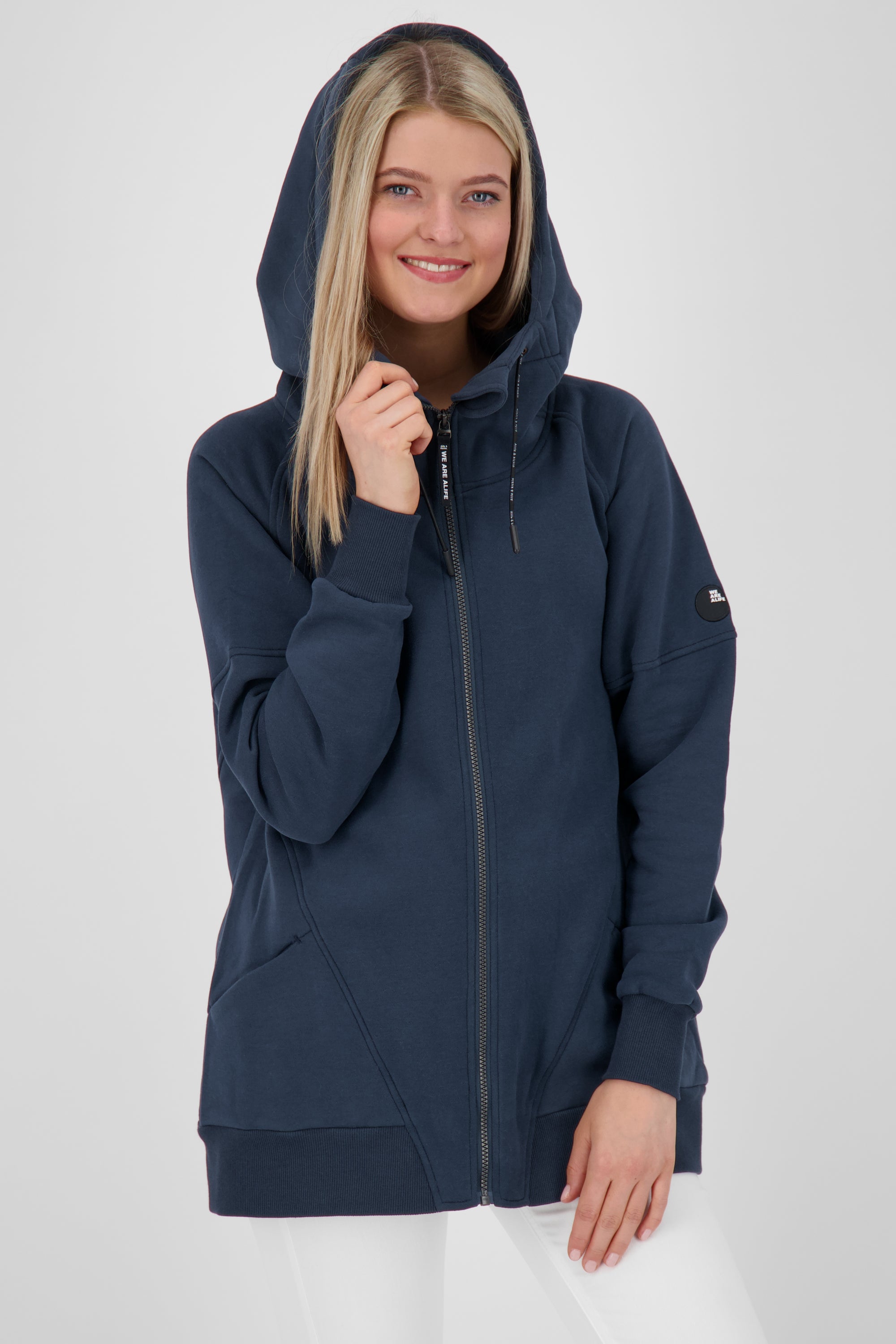 Sweatjacke MariaAK Damen mit Stil Dunkelblau