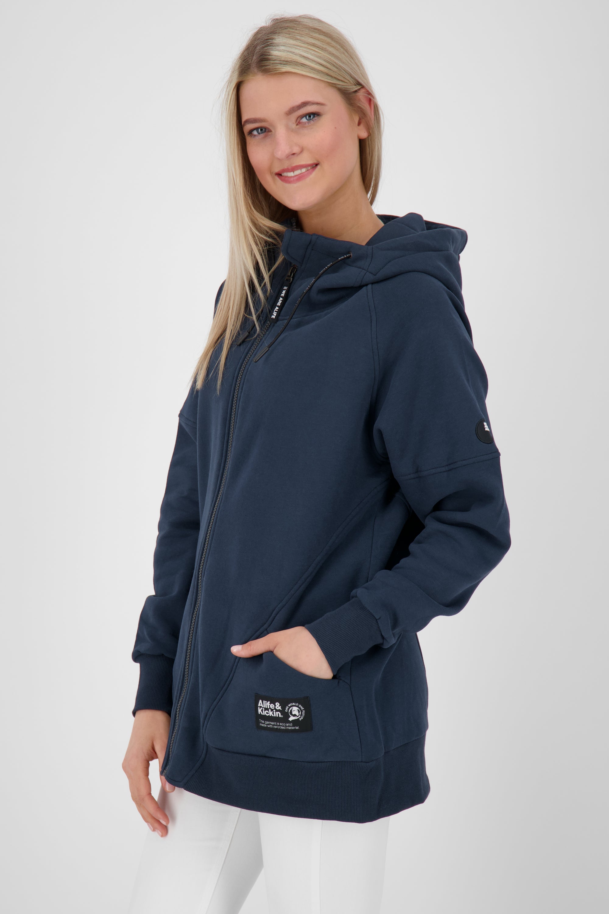 Sweatjacke MariaAK Damen mit Stil Dunkelblau