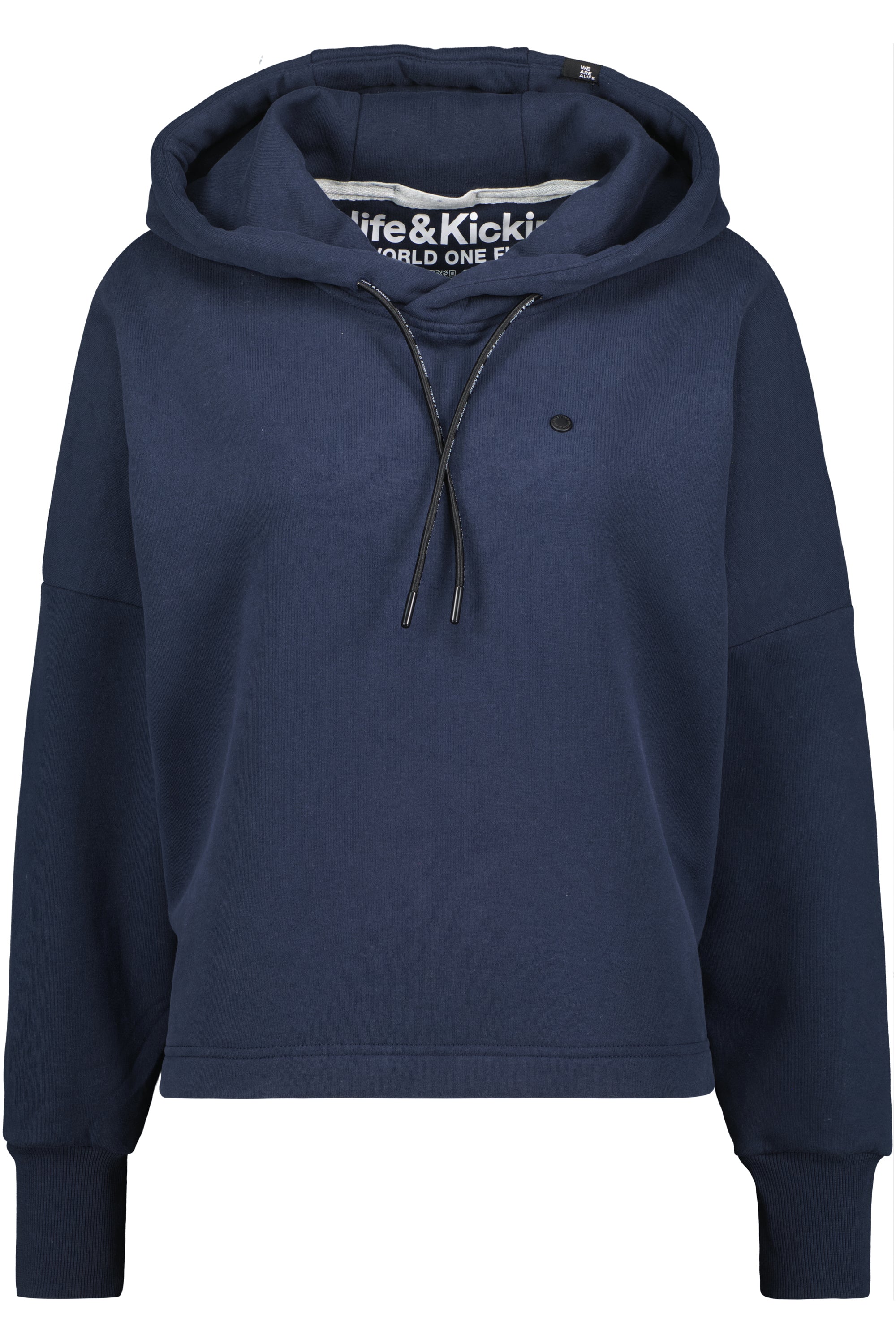 MinaAK A Hoodie Damen kurz geschnitten Dunkelblau