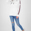 Damen Kapuzensweatshirt SarahAK D mit Kängurutasche Weiß