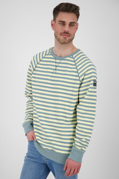 BorisAK Sweatshirt Herren mit Streifen-Design Hellblau