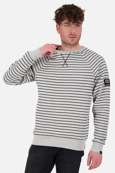 Herren Sweatshirt BorisAK Z mit maritimer Eleganz Grau
