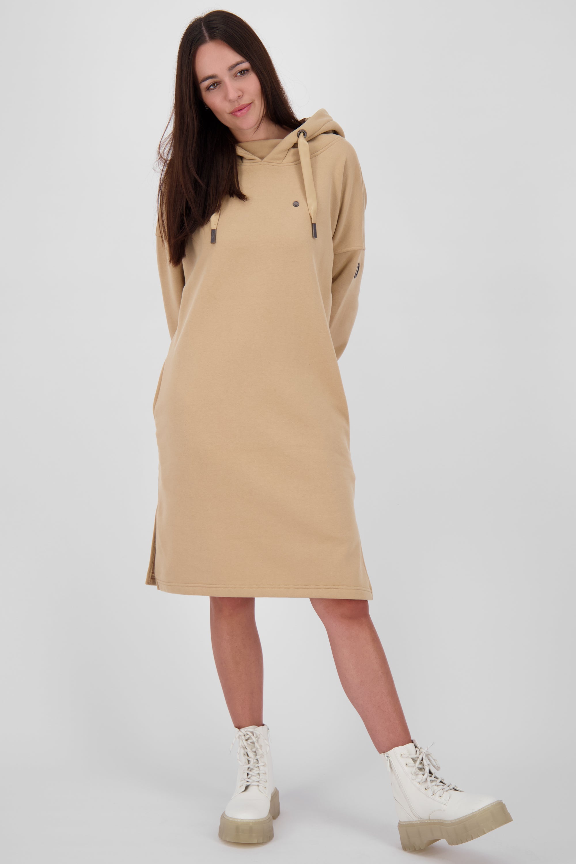 HelenaAK A Sweatkleid ein Vielseitiger Style für jede Gelegenheit Beige