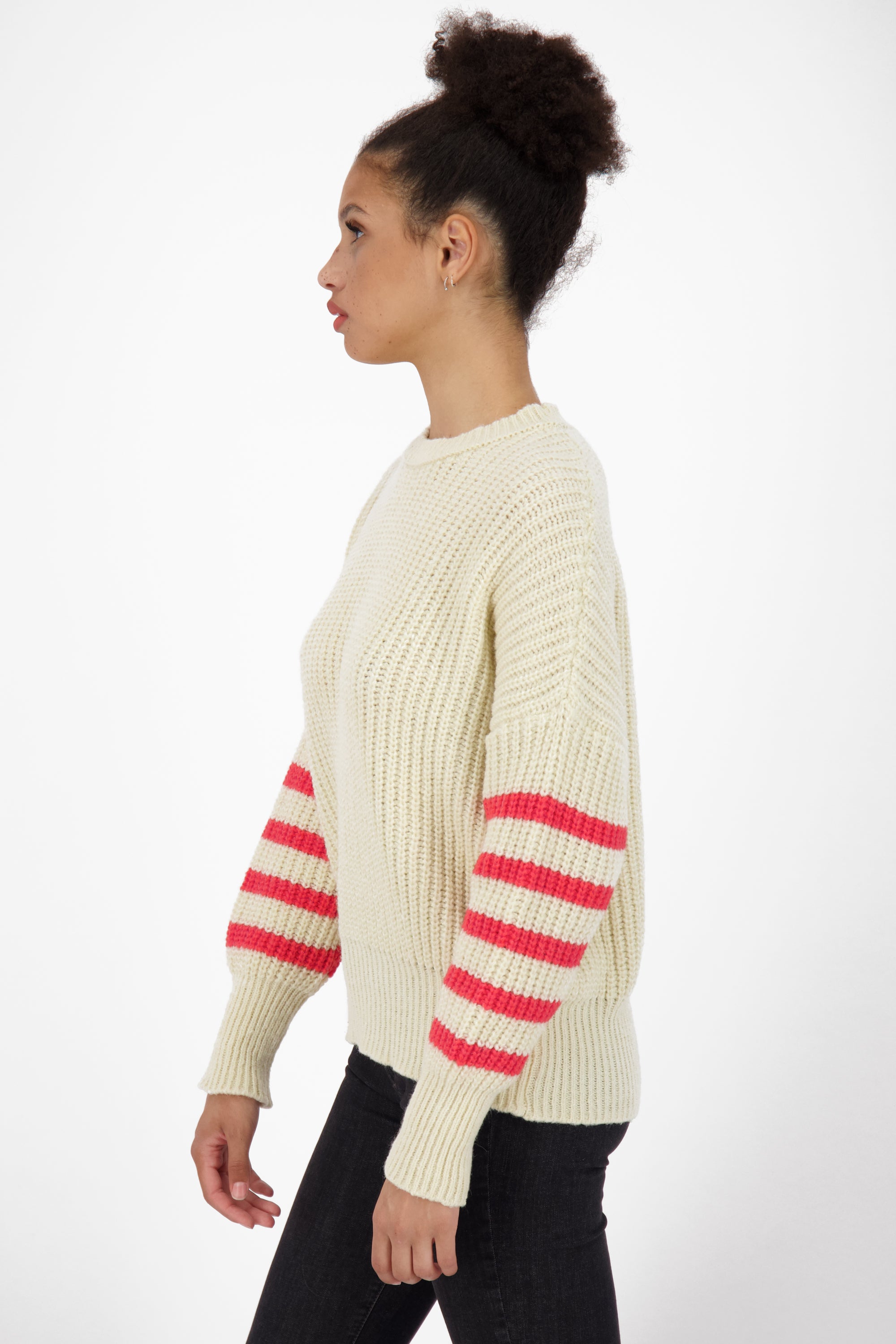 Modischer Oversize-Strickpullover DarjaAK Z  Beige