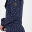 Gemusterte Kapuzensweatjacke PalinaAK B für Damen Dunkelblau