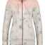Gemusterte Kapuzensweatjacke PalinaAK B für Damen Grau