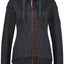 Gemusterte Kapuzensweatjacke PalinaAK B für Damen Schwarz