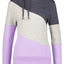 Kapuzensweatshirt StacyAK A im dreifarbigen Design für Frauen Violett