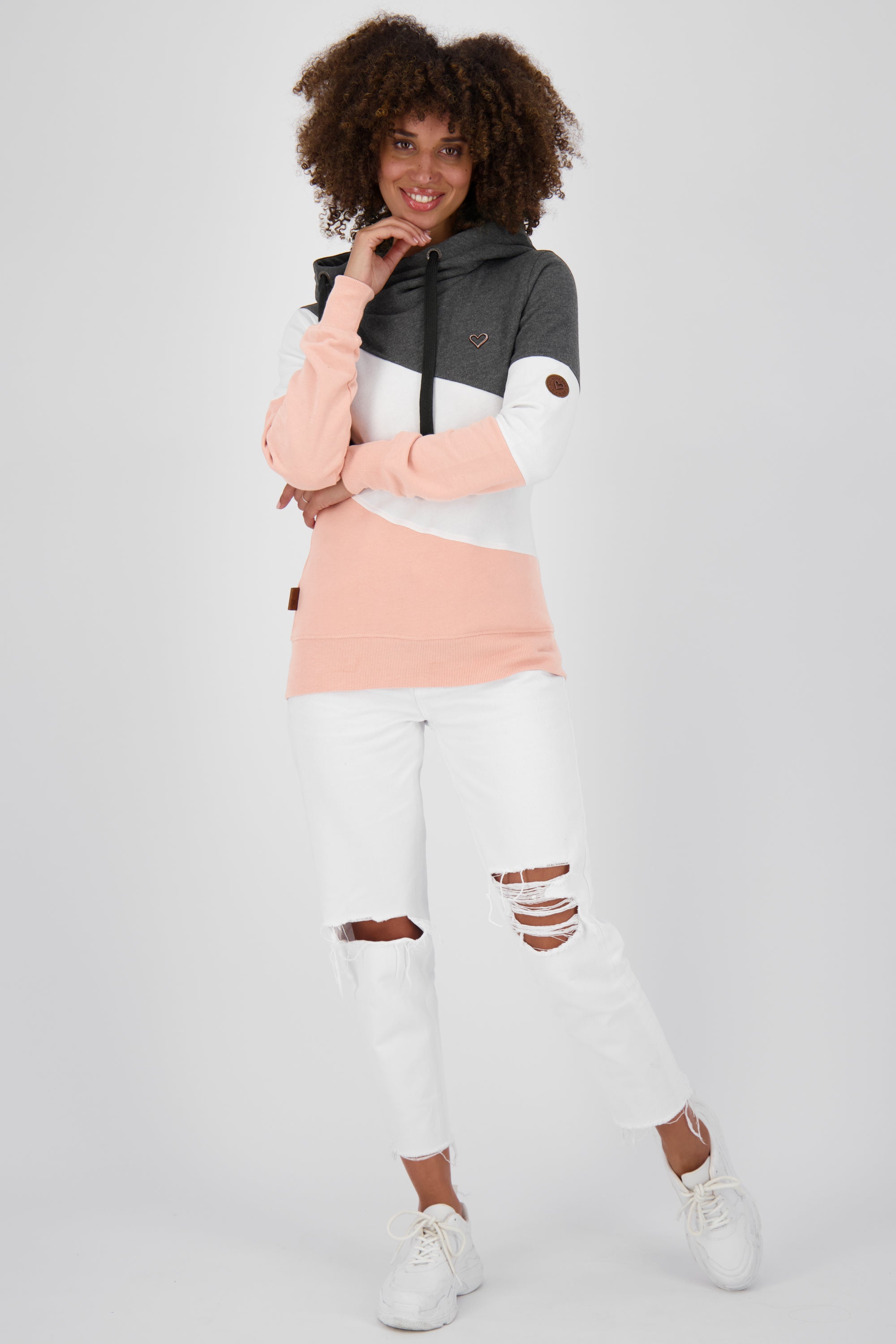 Lässiges Kapuzensweatshirt StacyAK A für Damen Schwarz