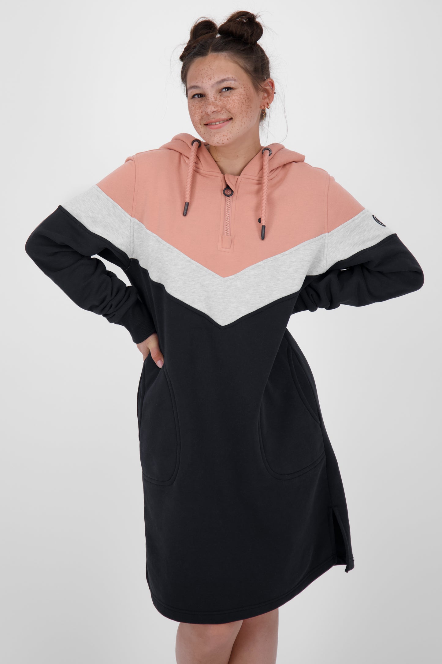 Damenkleid BiggiAK A - Trendiges Sweatkleid für Herbst Rosa