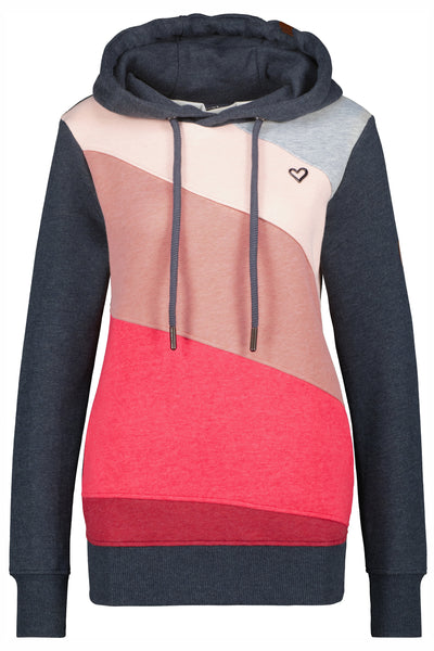 Damen Sweatshirt LeniAK A - Colorblocking-Look Rot
