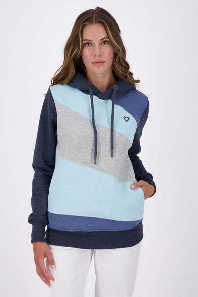 Damen Sweatshirt LeniAK A - Colorblocking-Look Dunkelblau